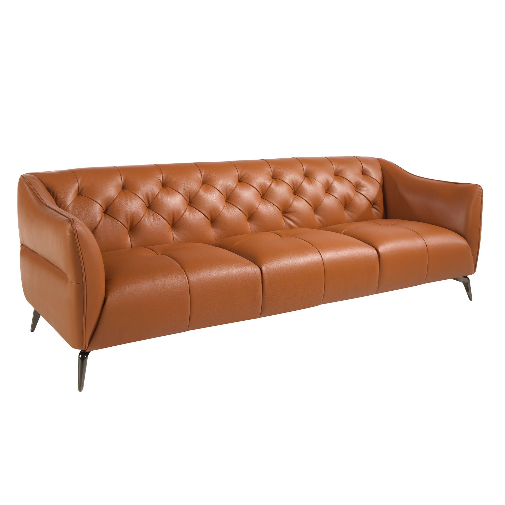 Chester 3 seater sofa in brown leather