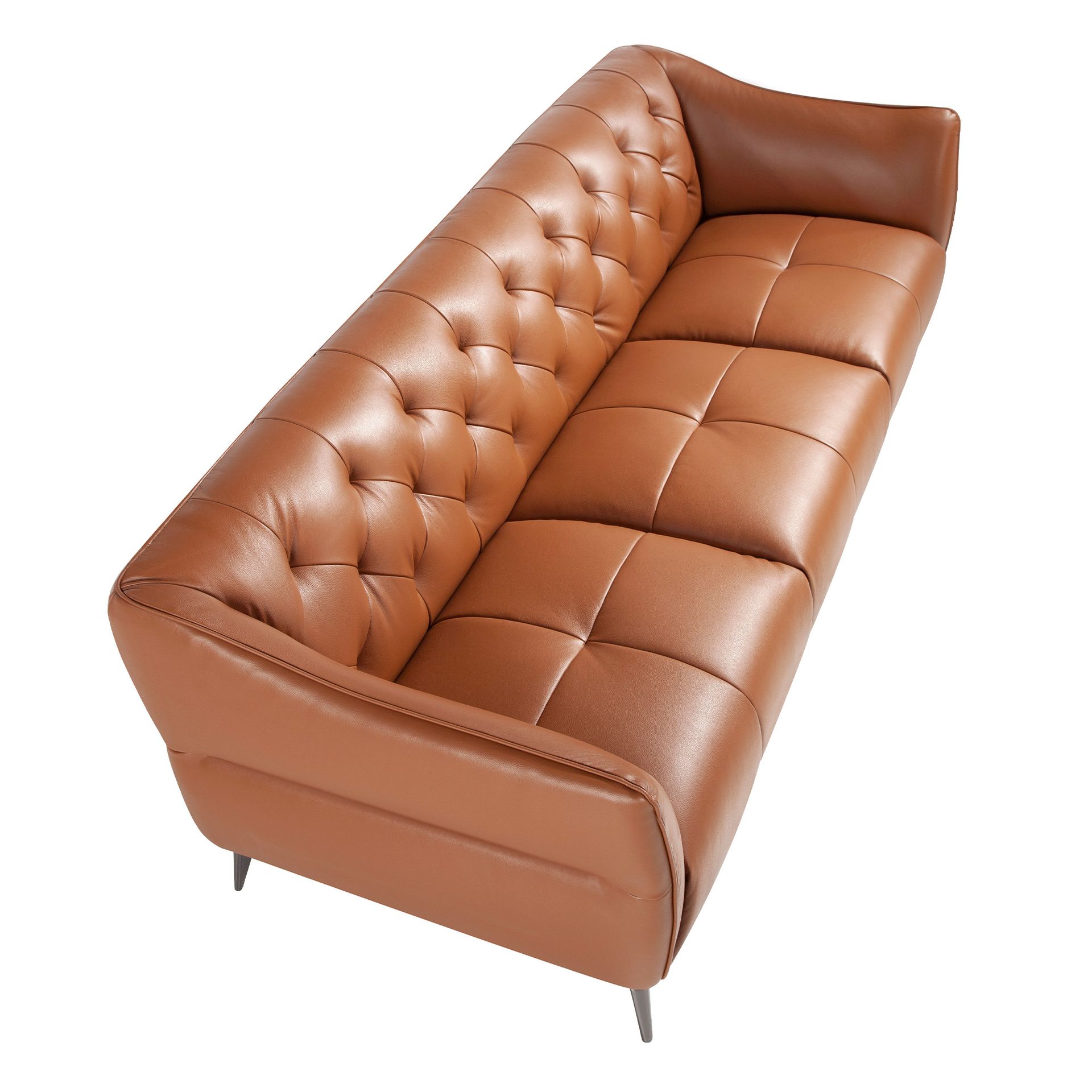 Chester 3 seater sofa in brown leather