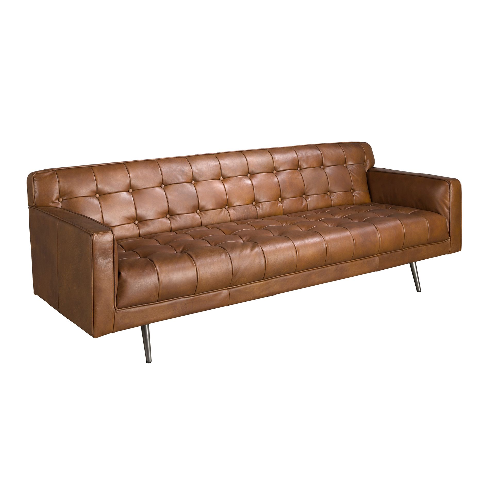 Chester 3 seater sofa in dark brown leather