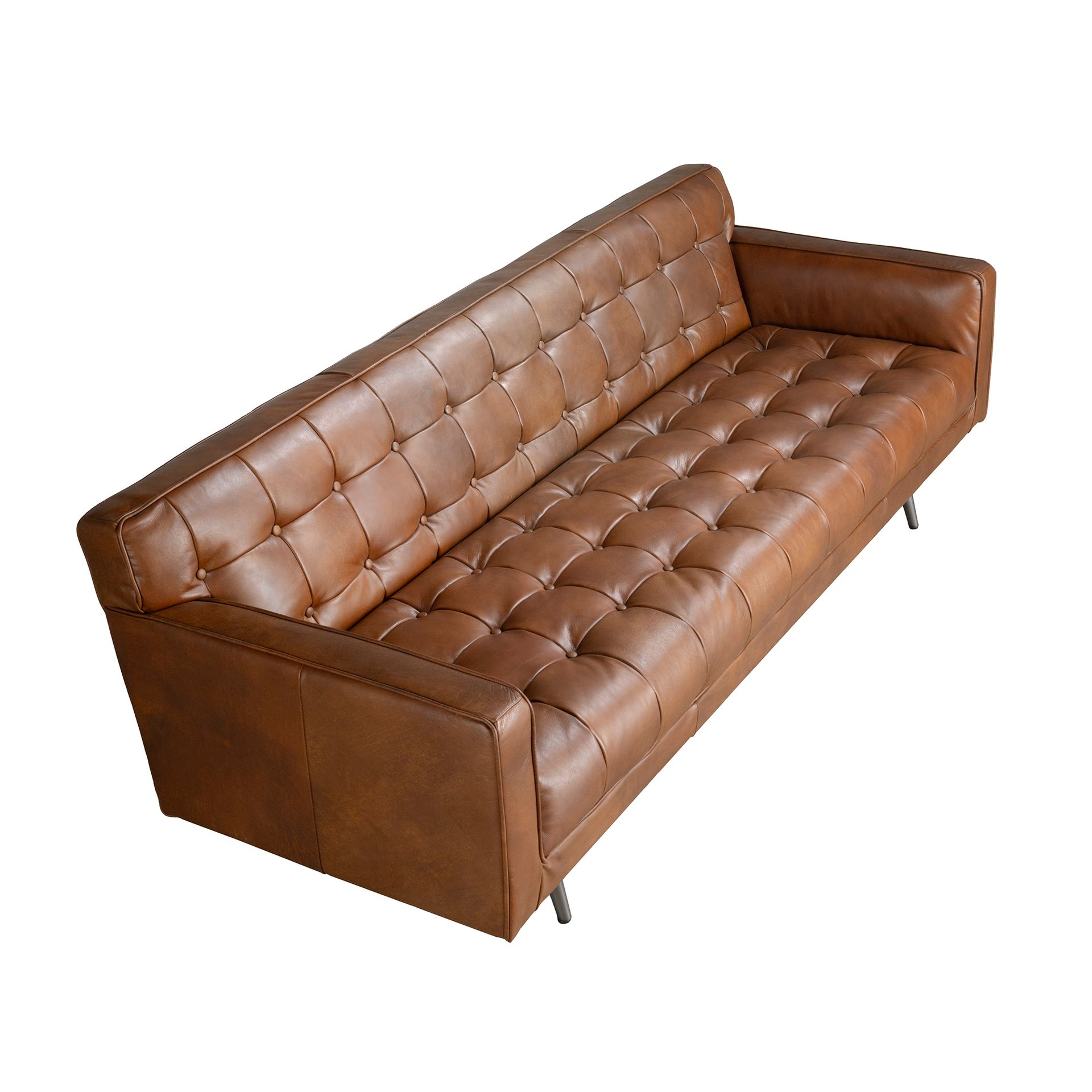 Chester 3 seater sofa in dark brown leather