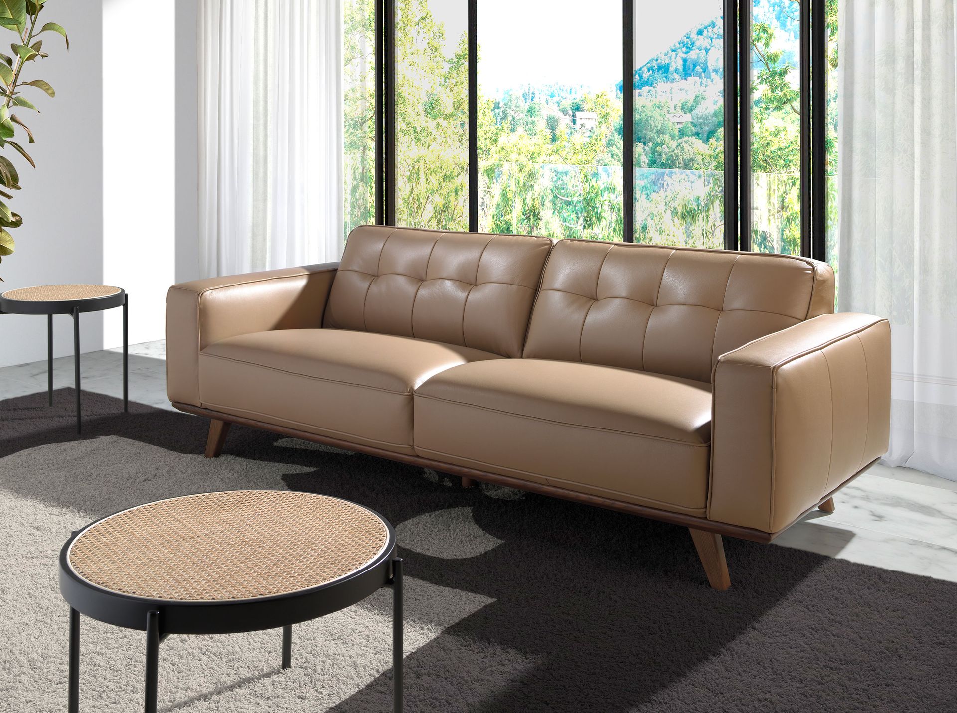 Chester 3 seater sofa in sand leather