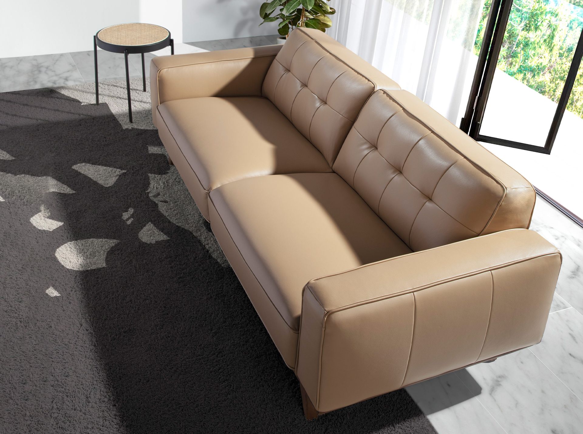 Chester 3 seater sofa in sand leather