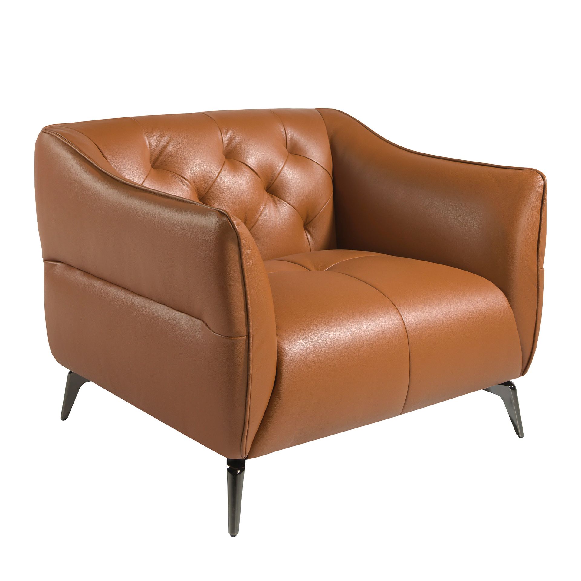 Chester armchair brown leather earth clay