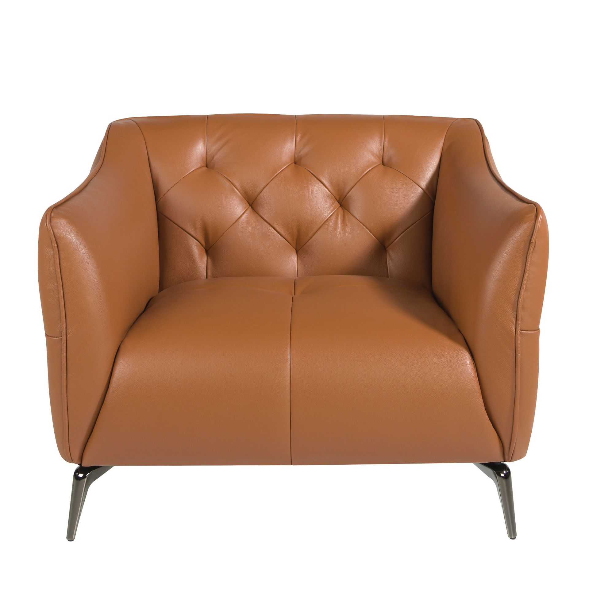 Chester armchair brown leather earth clay