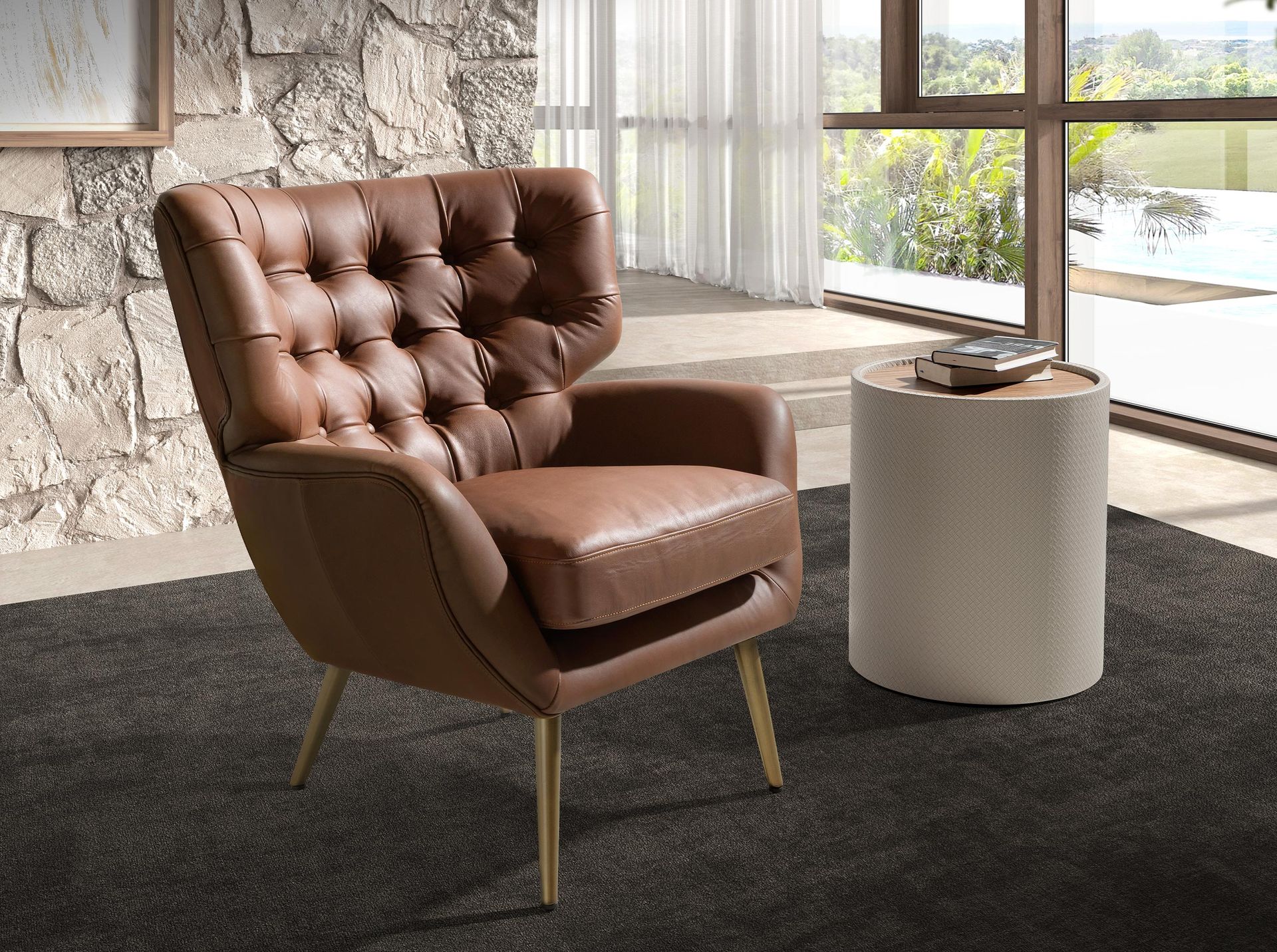 Chester armchair dark brown leather
