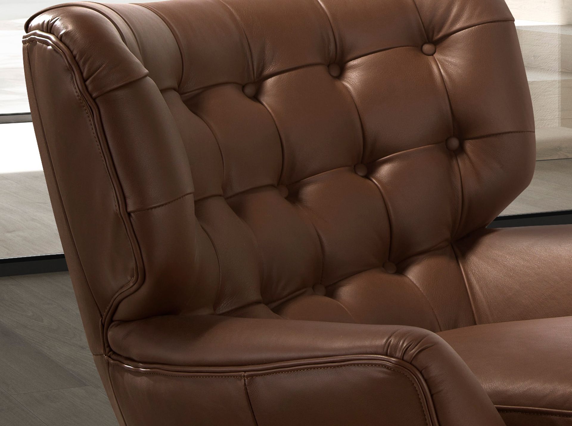 Chester armchair dark brown leather