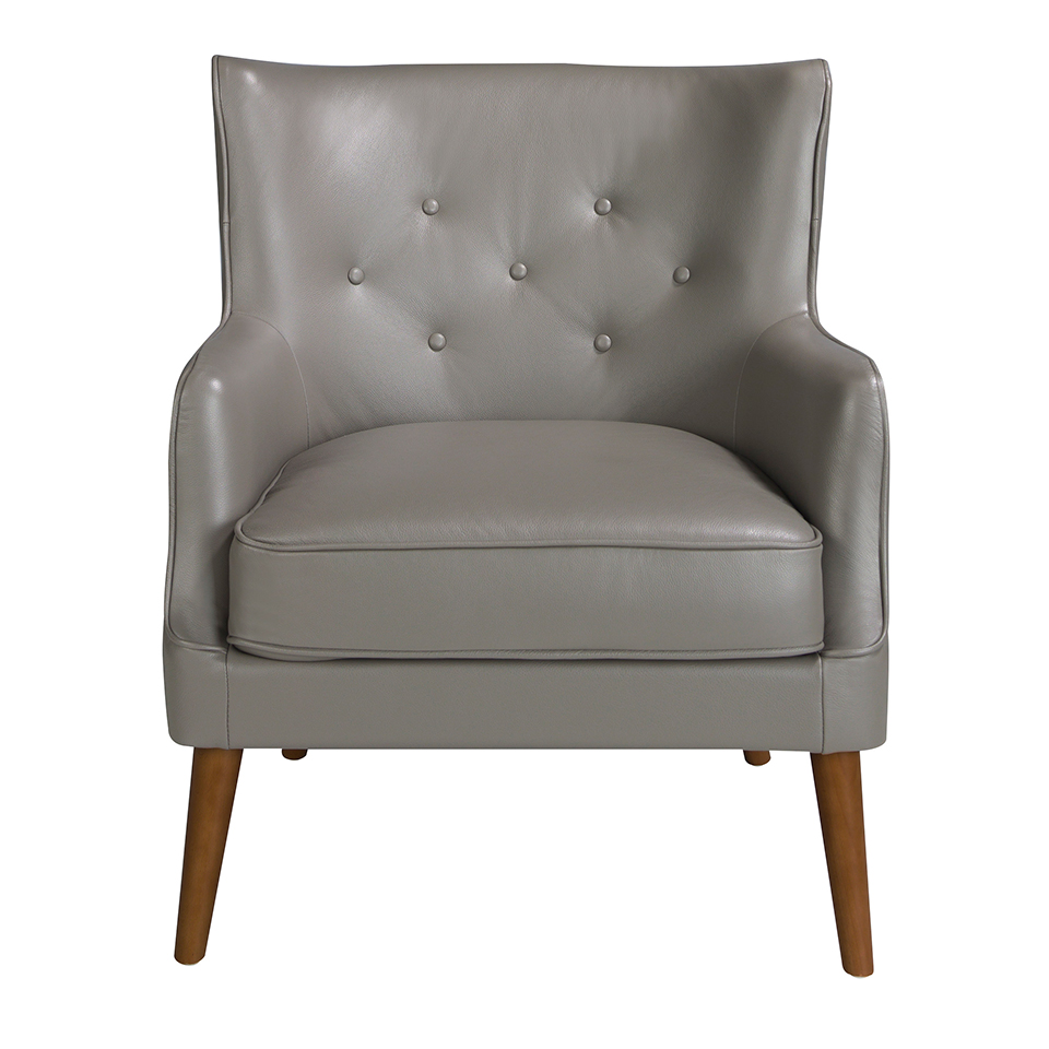 Chester armchair dark grey leather