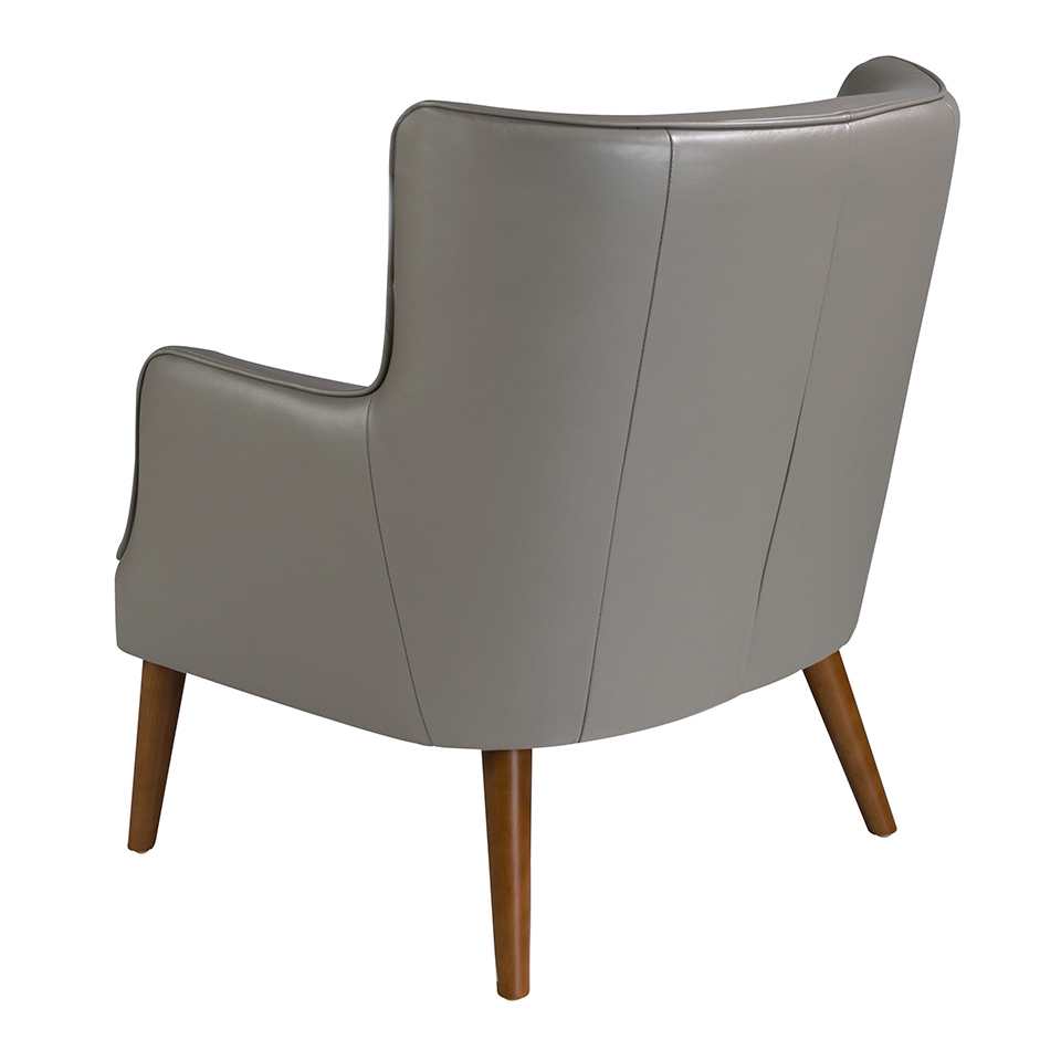 Chester armchair dark grey leather