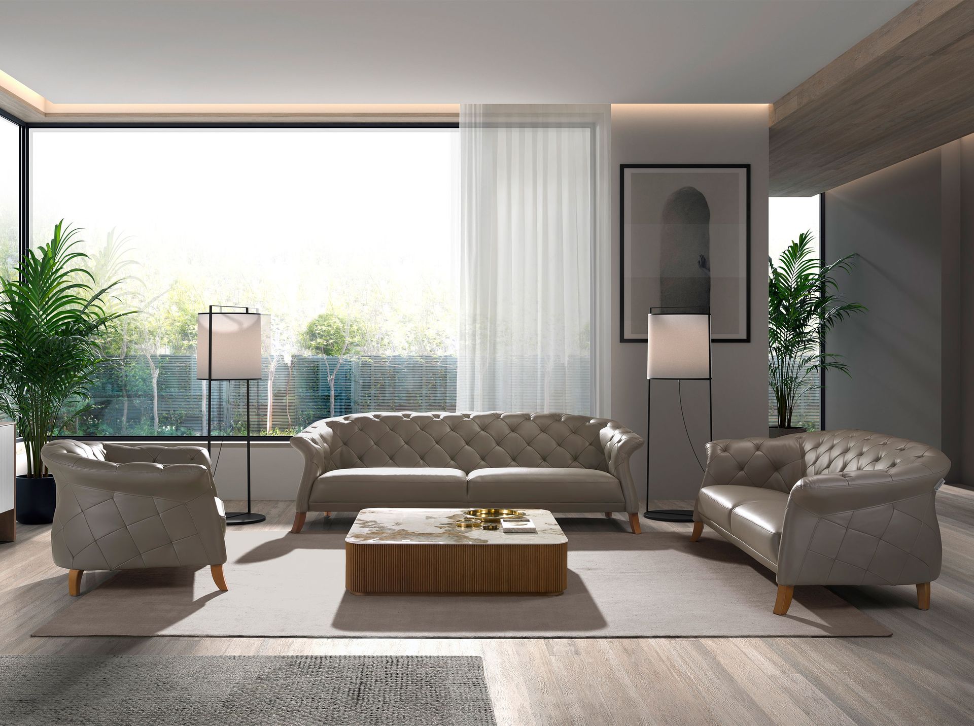Chester sofa 2 seater grey leather