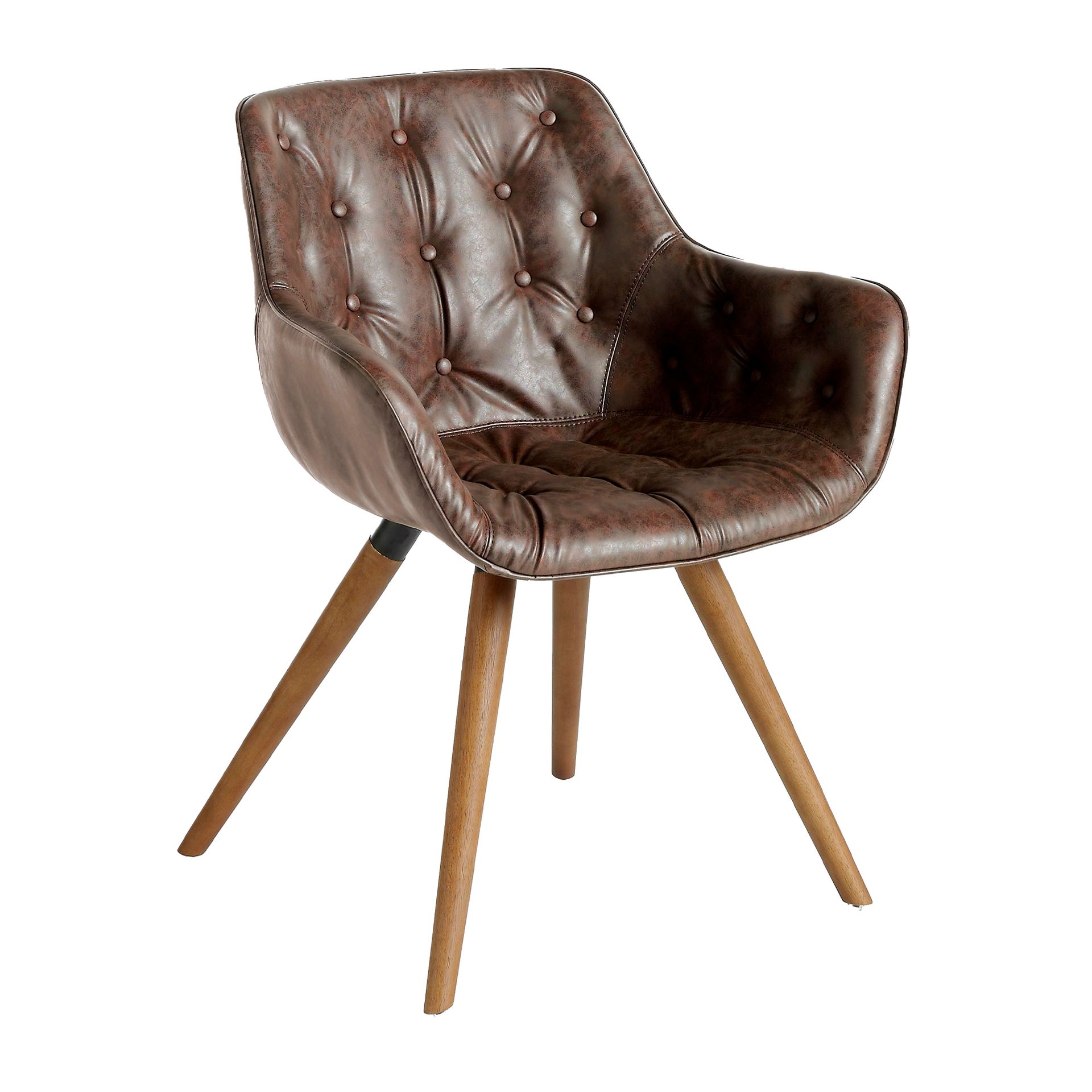 Chocolate brown leatherette chair