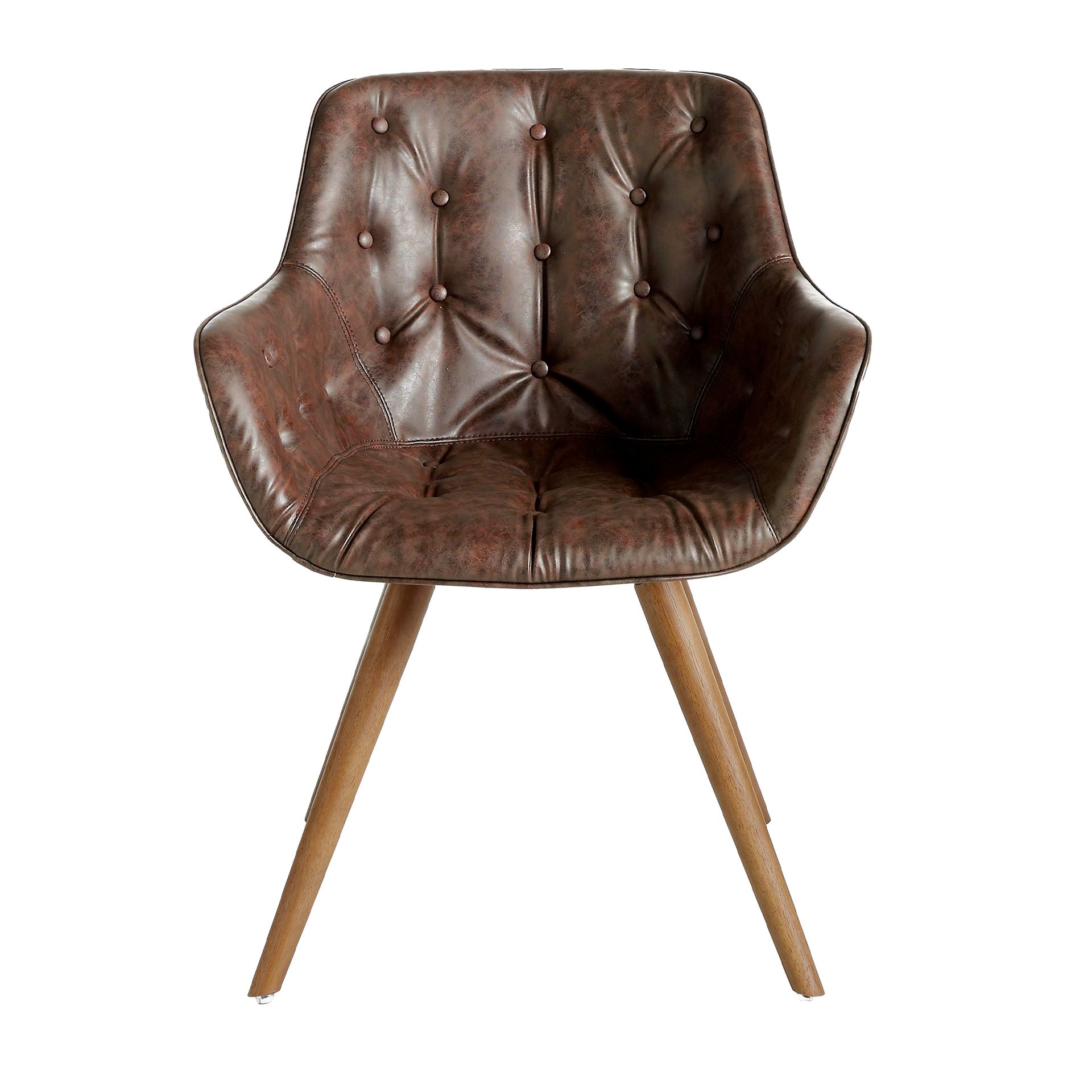 Chocolate brown leatherette chair