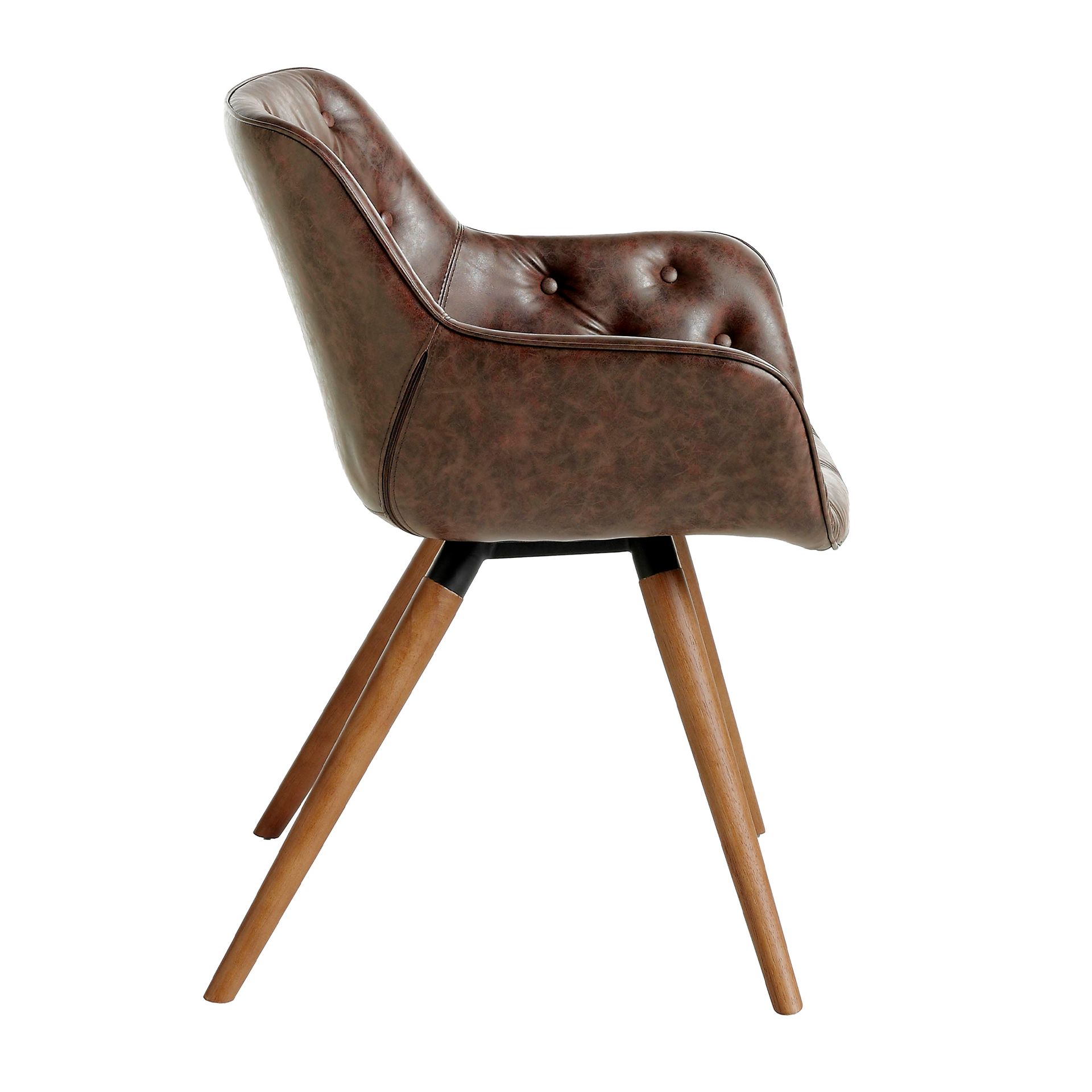 Chocolate brown leatherette chair