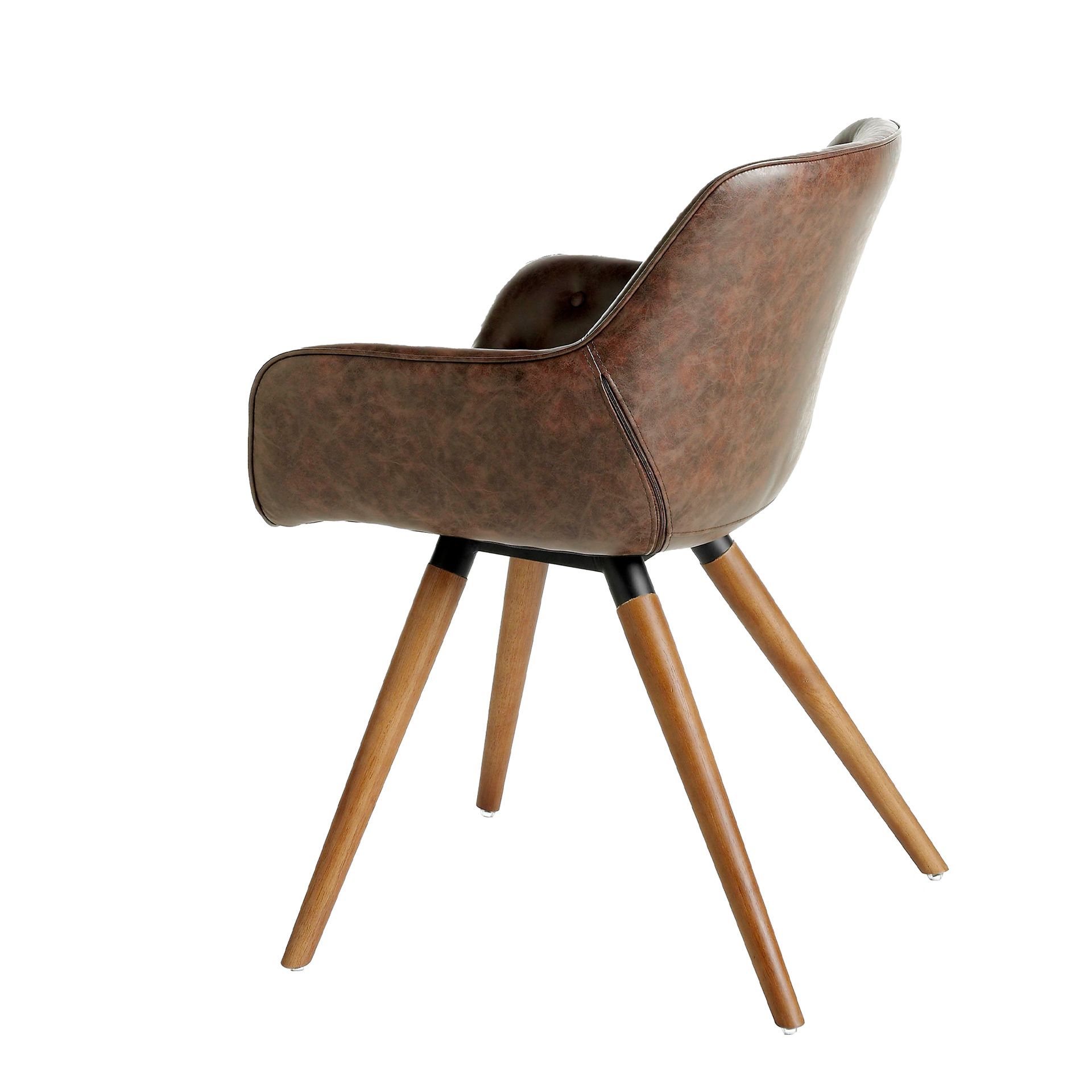 Chocolate brown leatherette chair