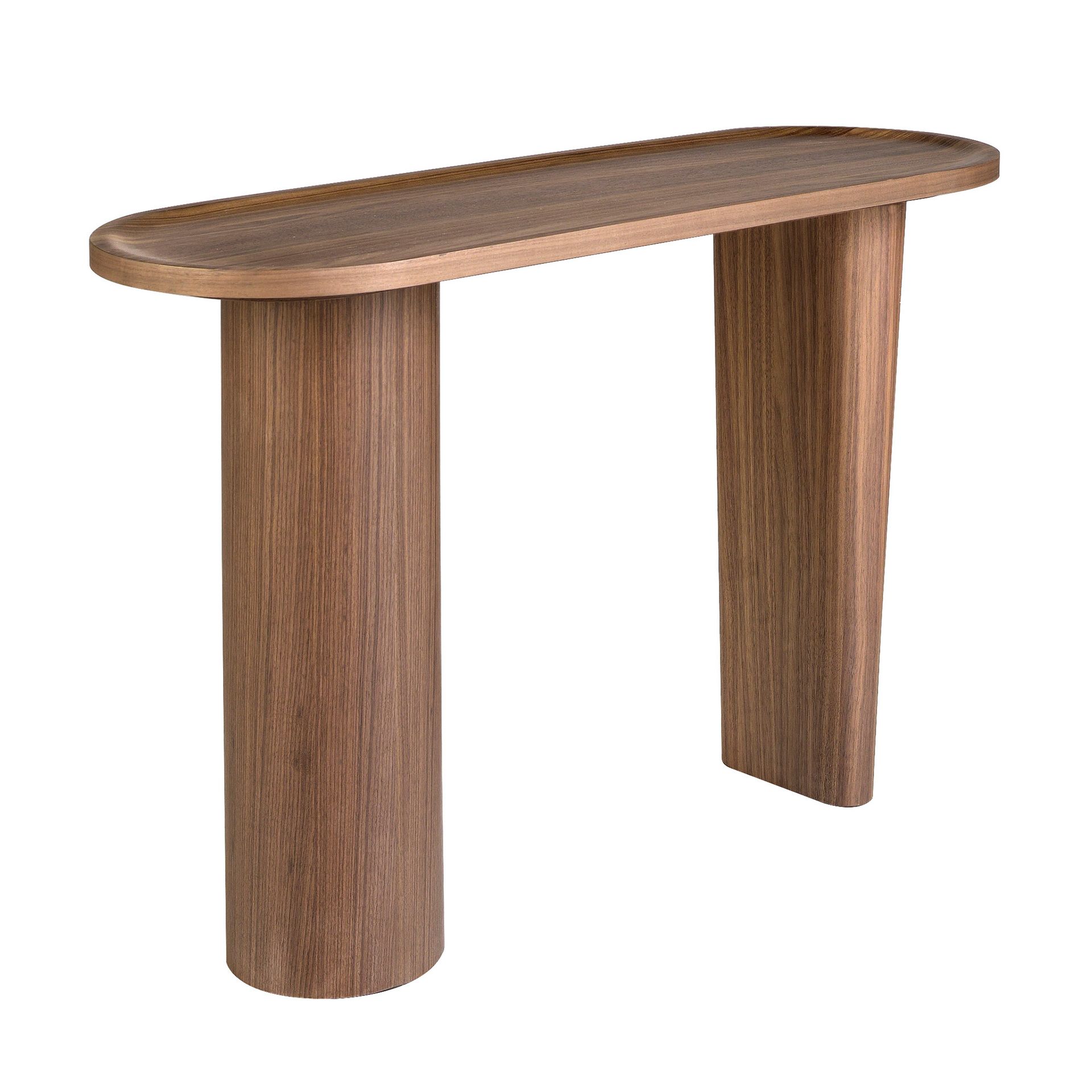 Console oval walnut half point