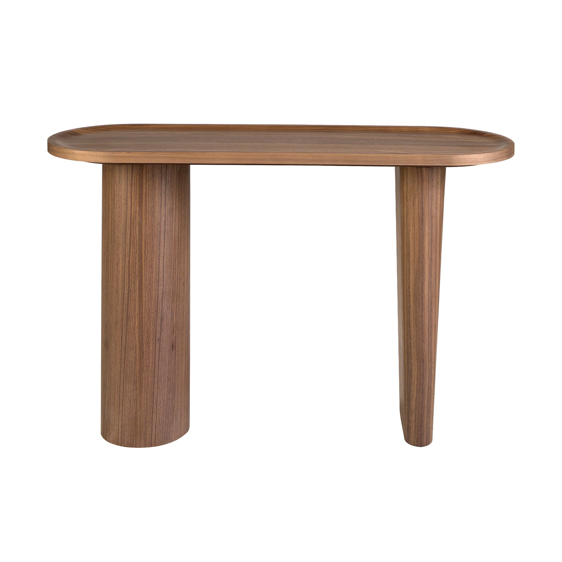 Console oval walnut half point