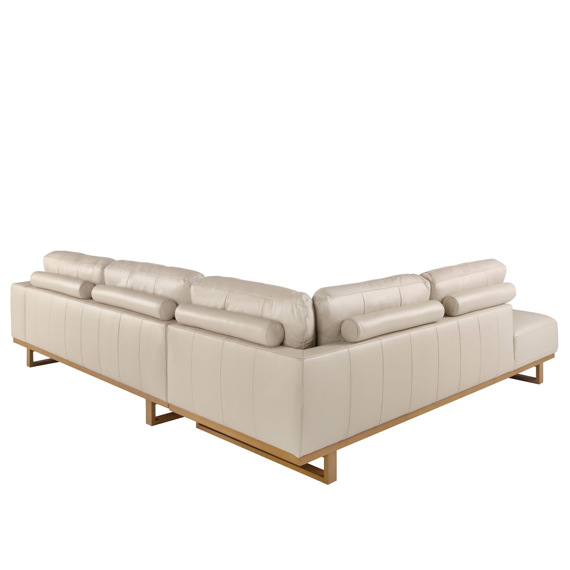 Corner sofa left sand leather