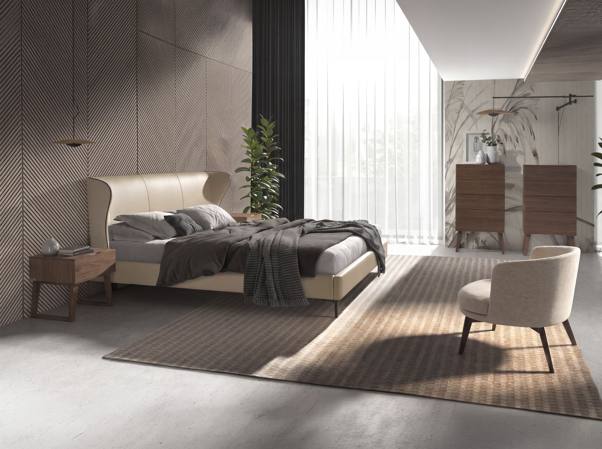 Cream fabric armchair