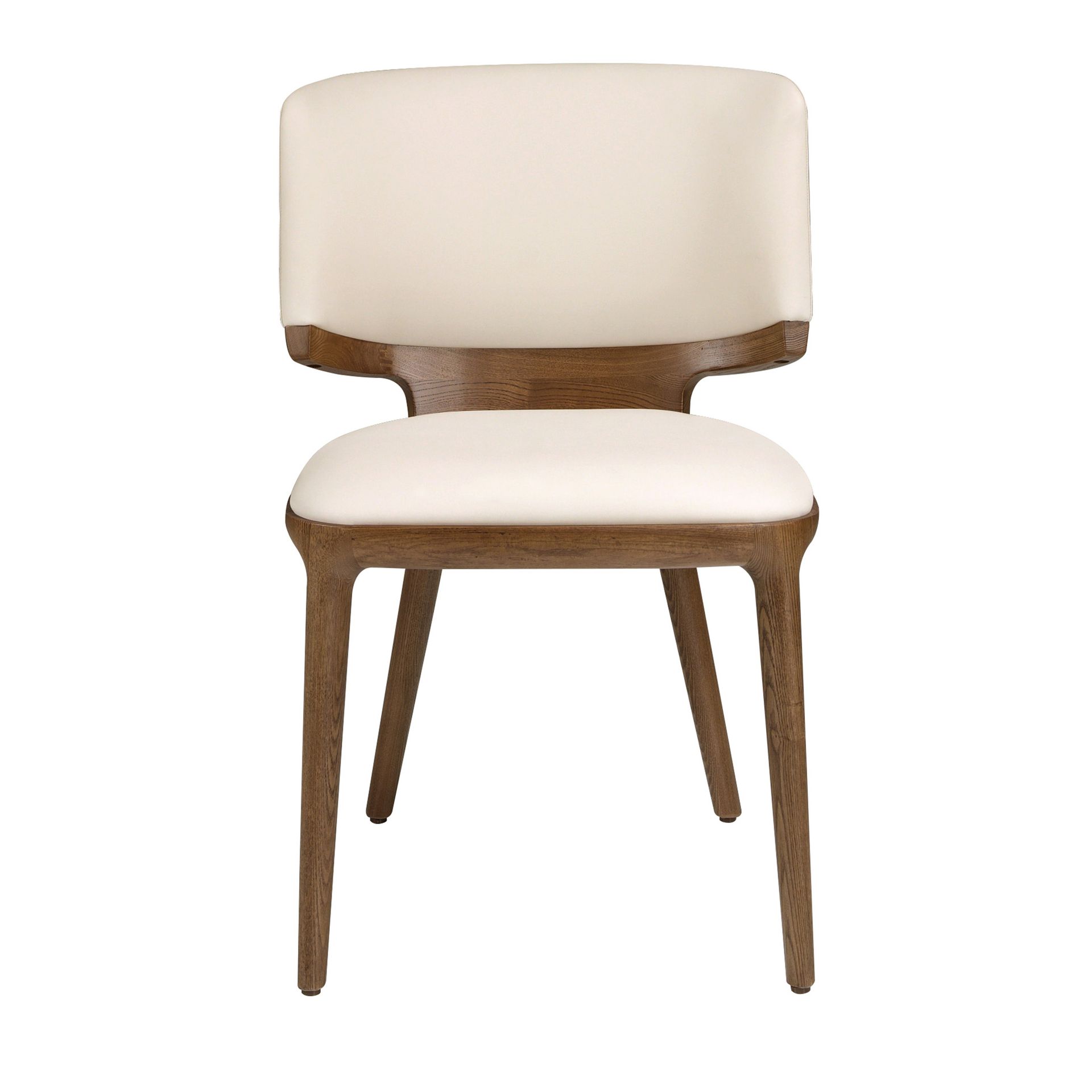 Cream leatherette chair