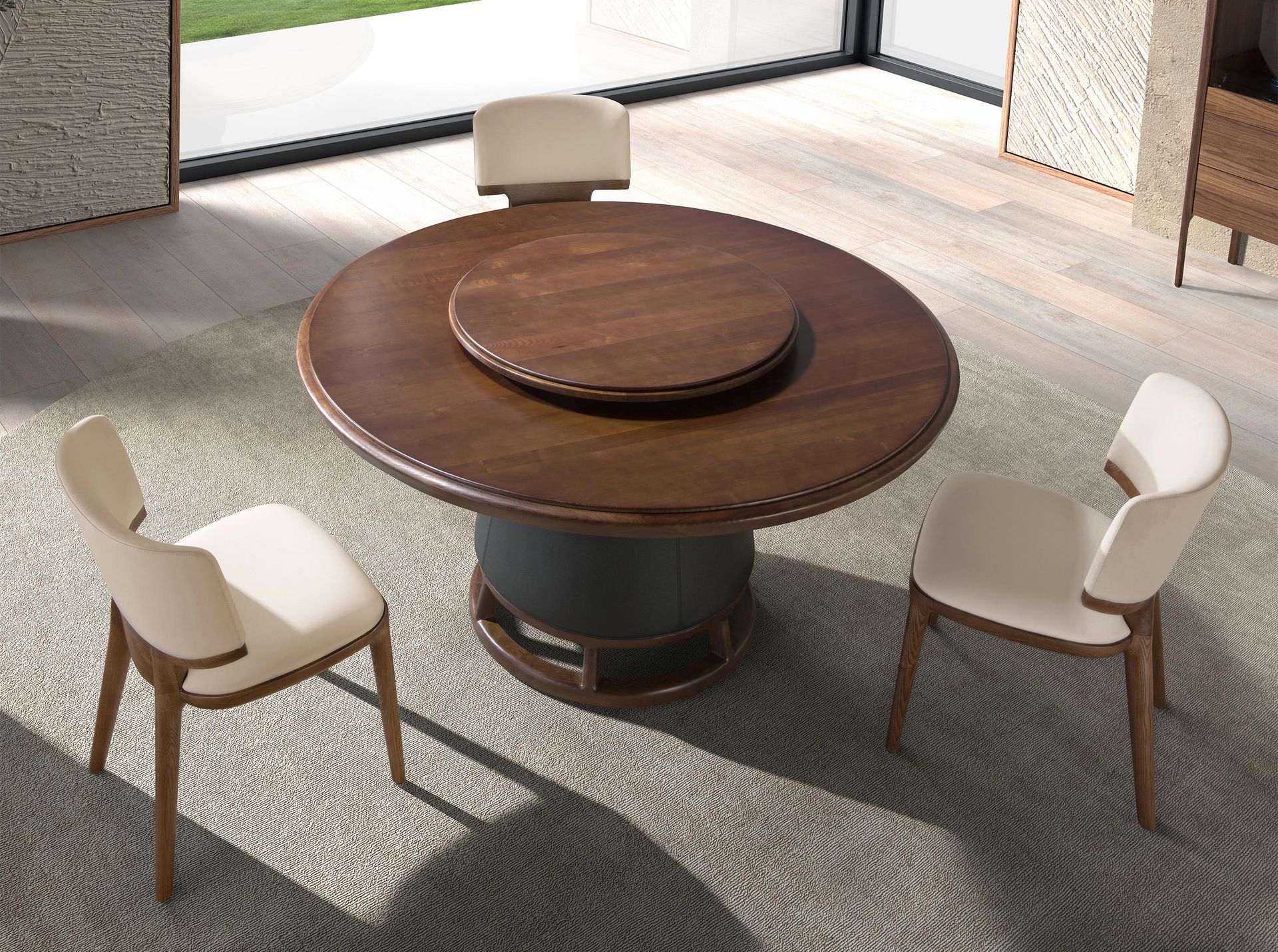 Cream leatherette chair