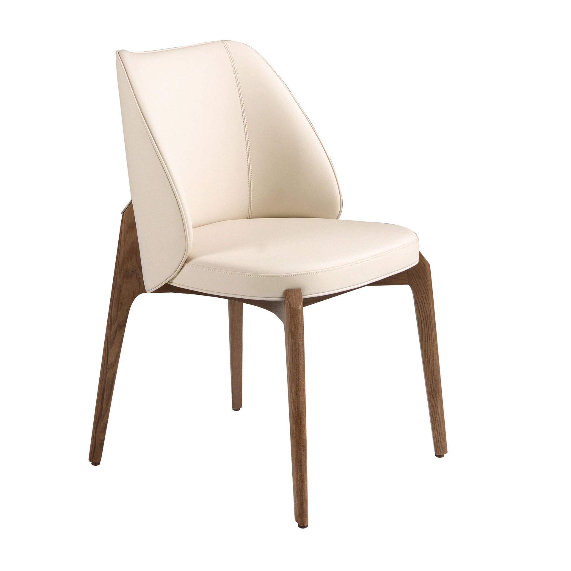 Cream leatherette chair