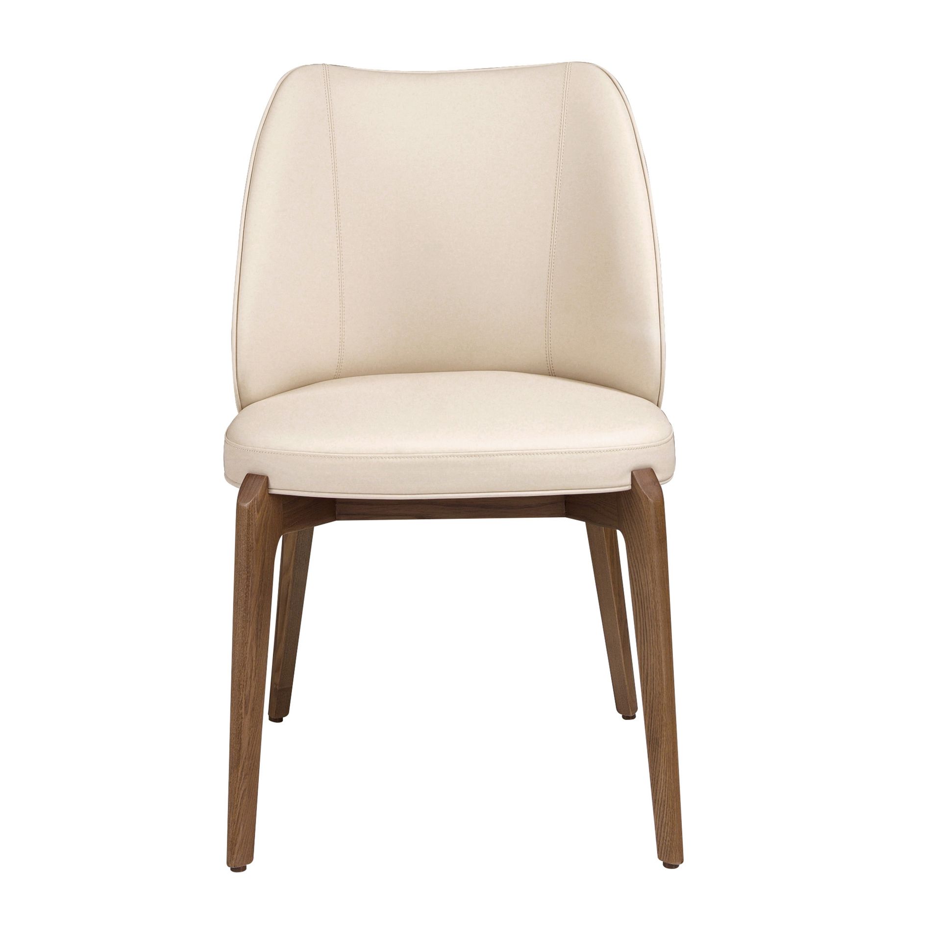 Cream leatherette chair