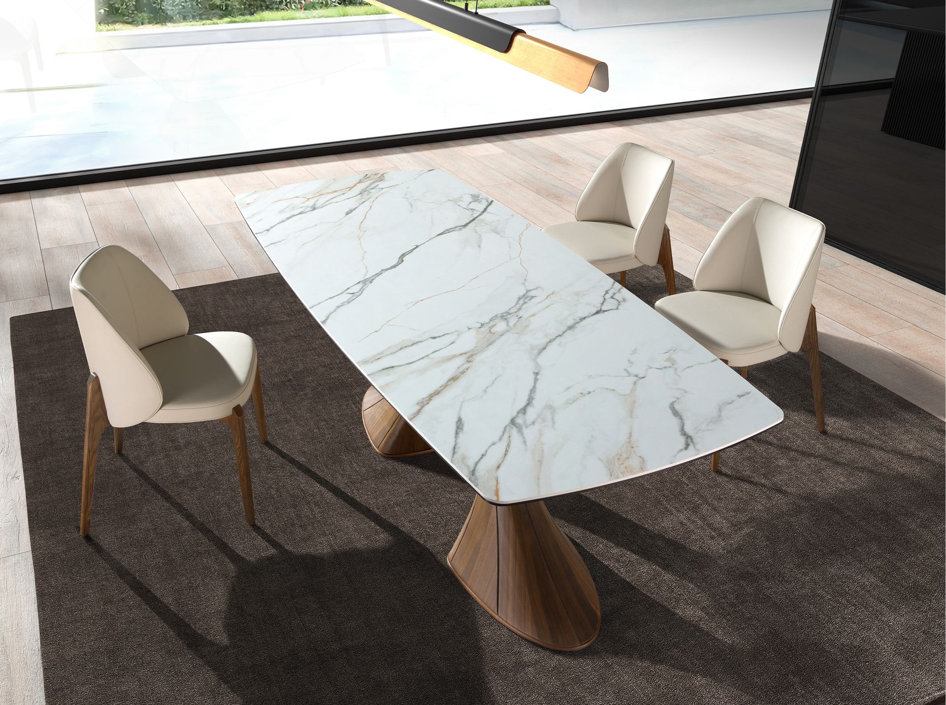 Cream leatherette chair