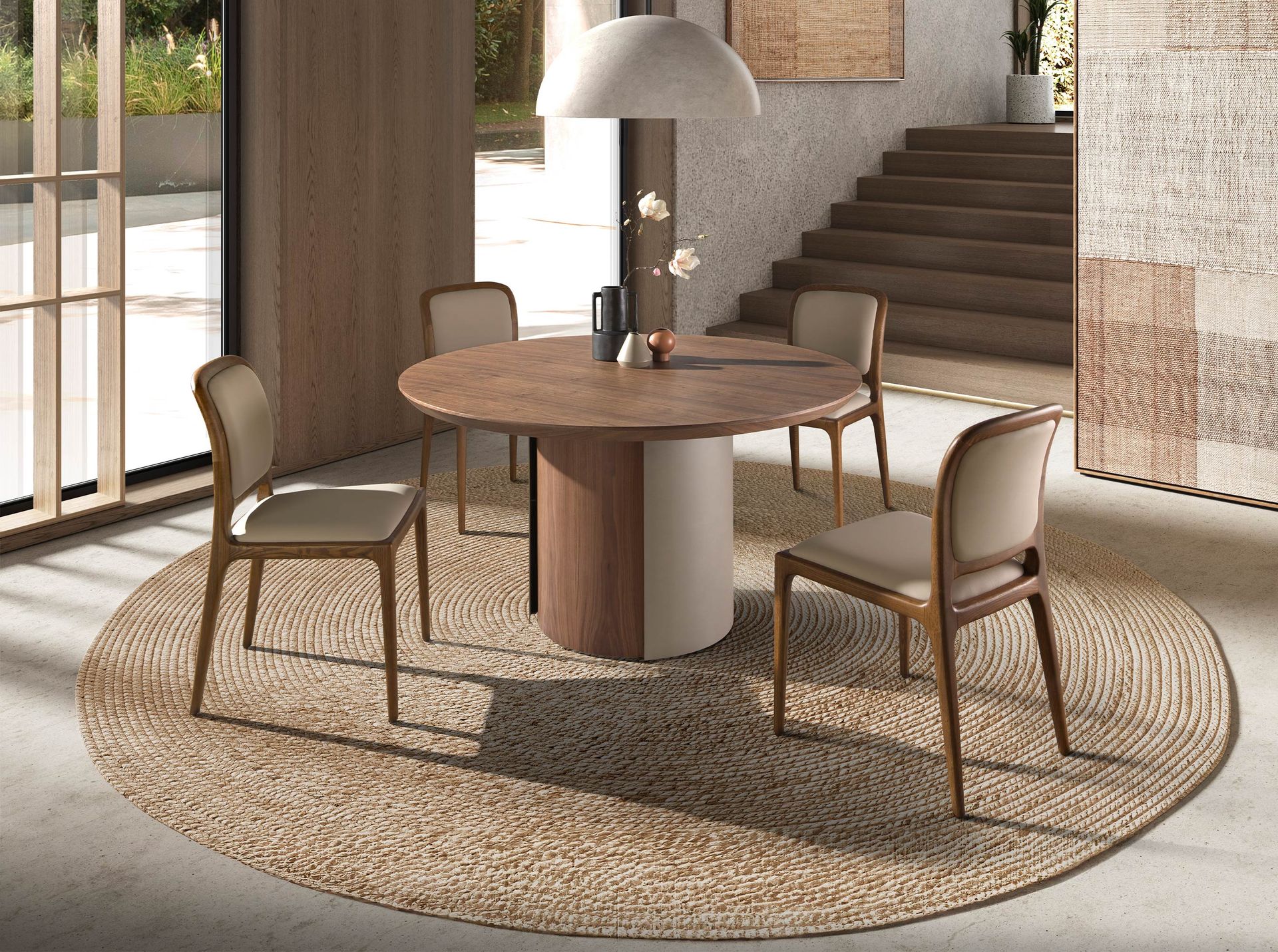 Cream leatherette chair
