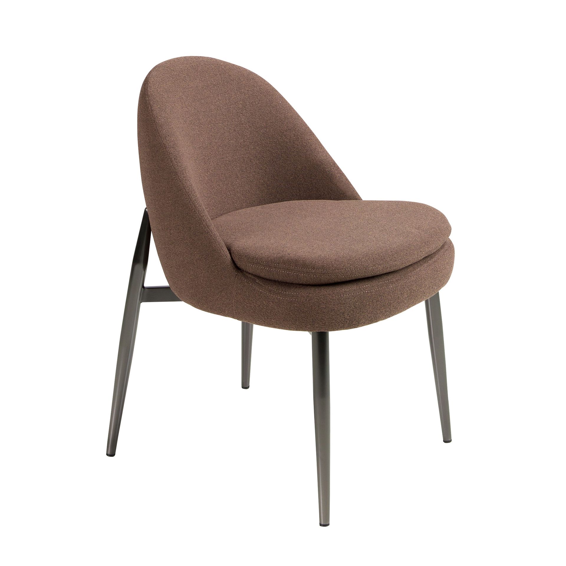 Dark brown fabric chair