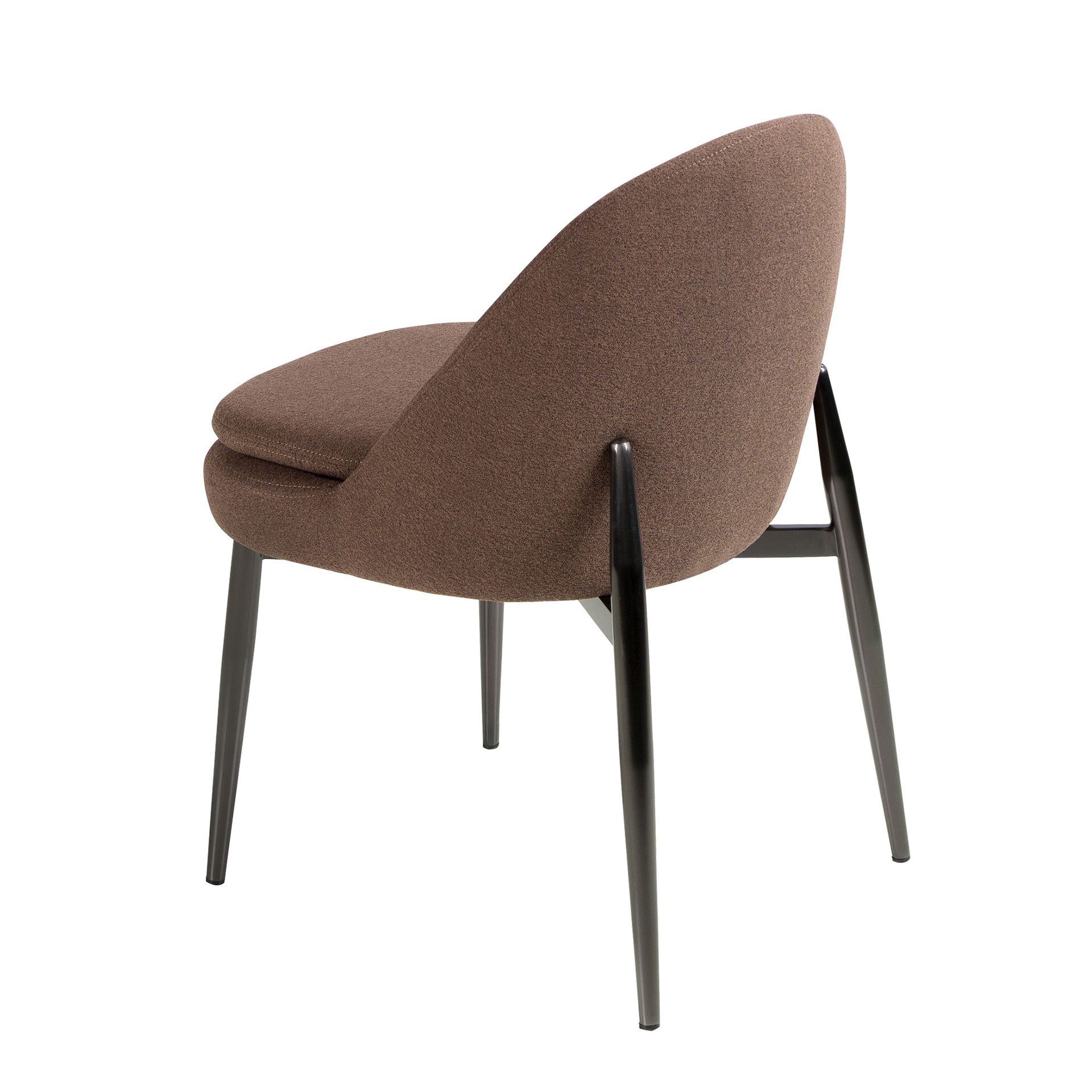 Dark brown fabric chair