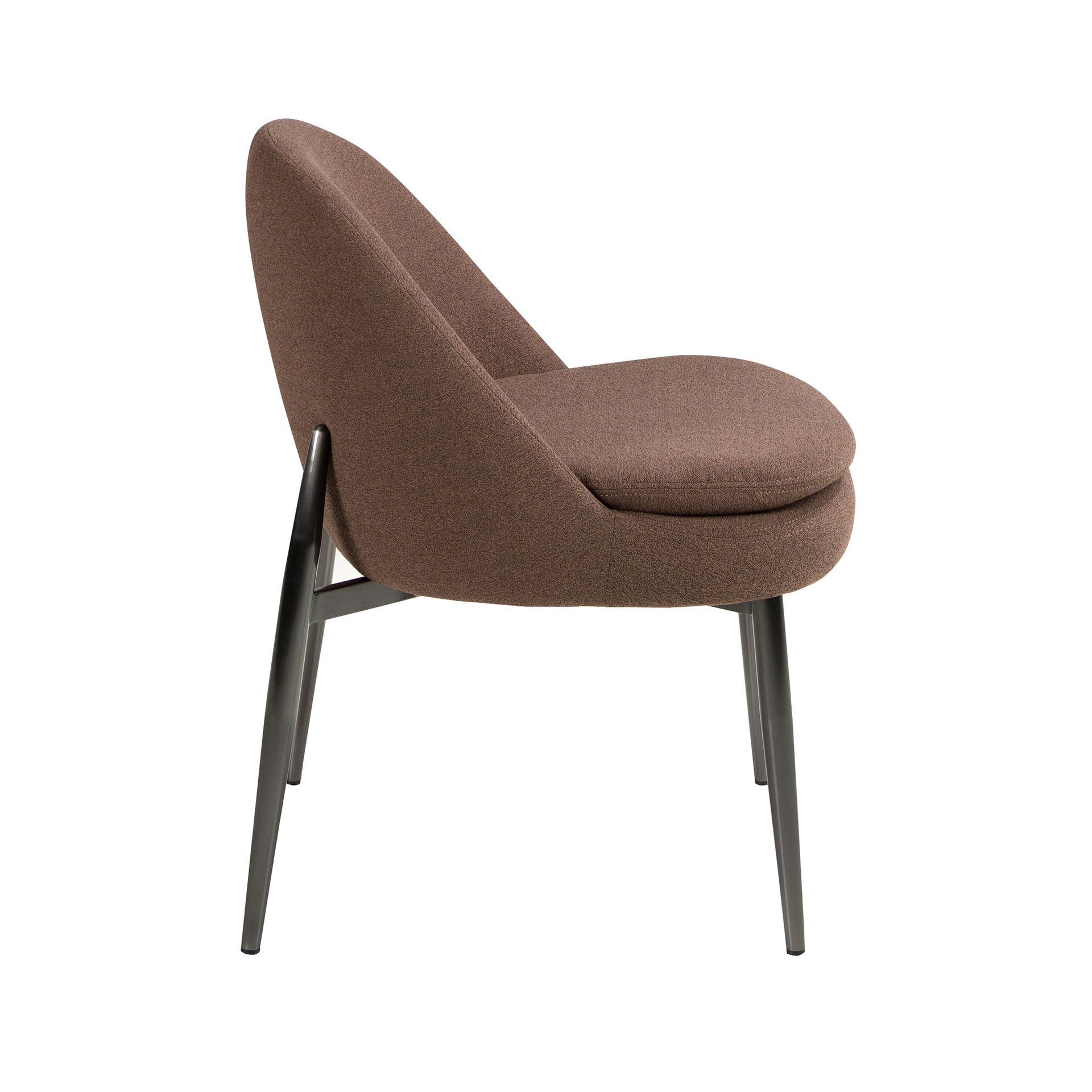 Dark brown fabric chair