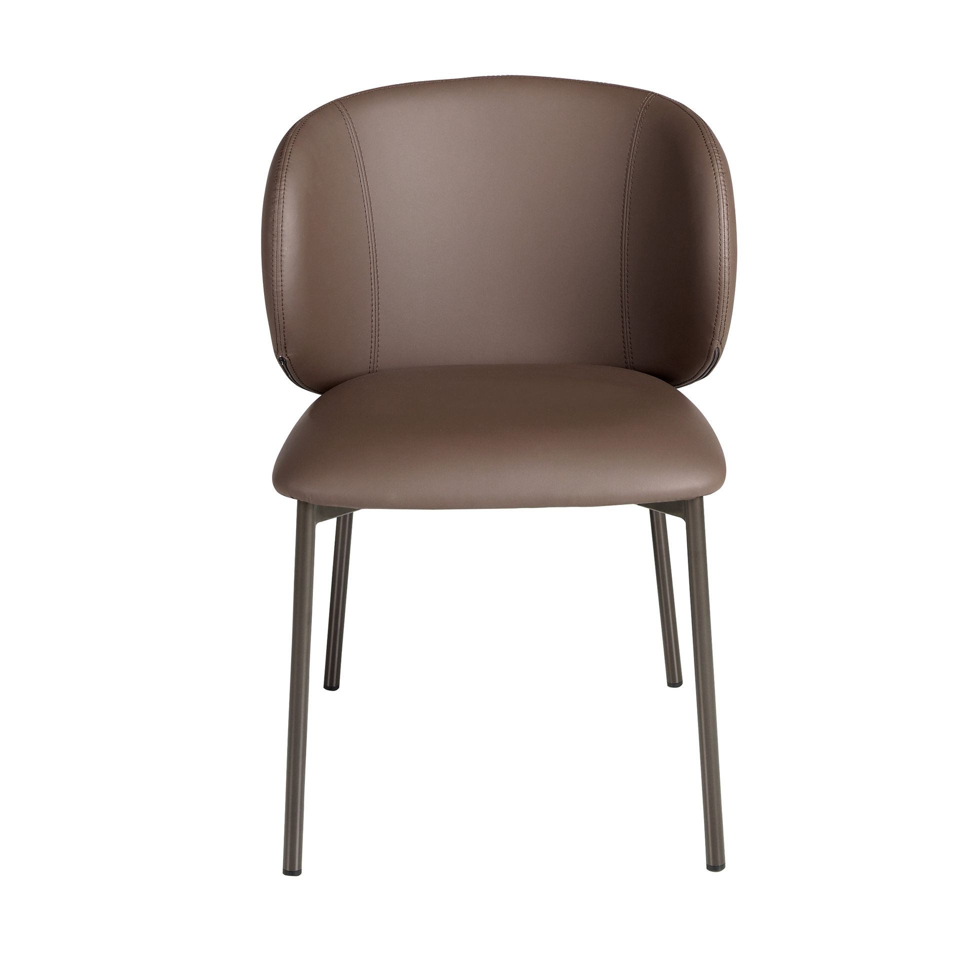 Dark brown leatherette chair