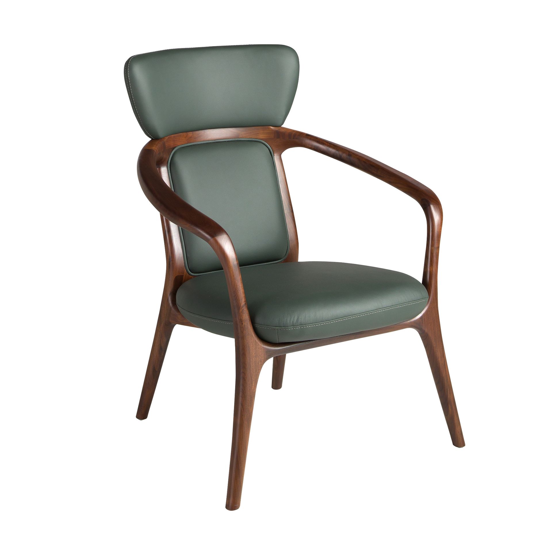 Dark green leatherette  armchair
