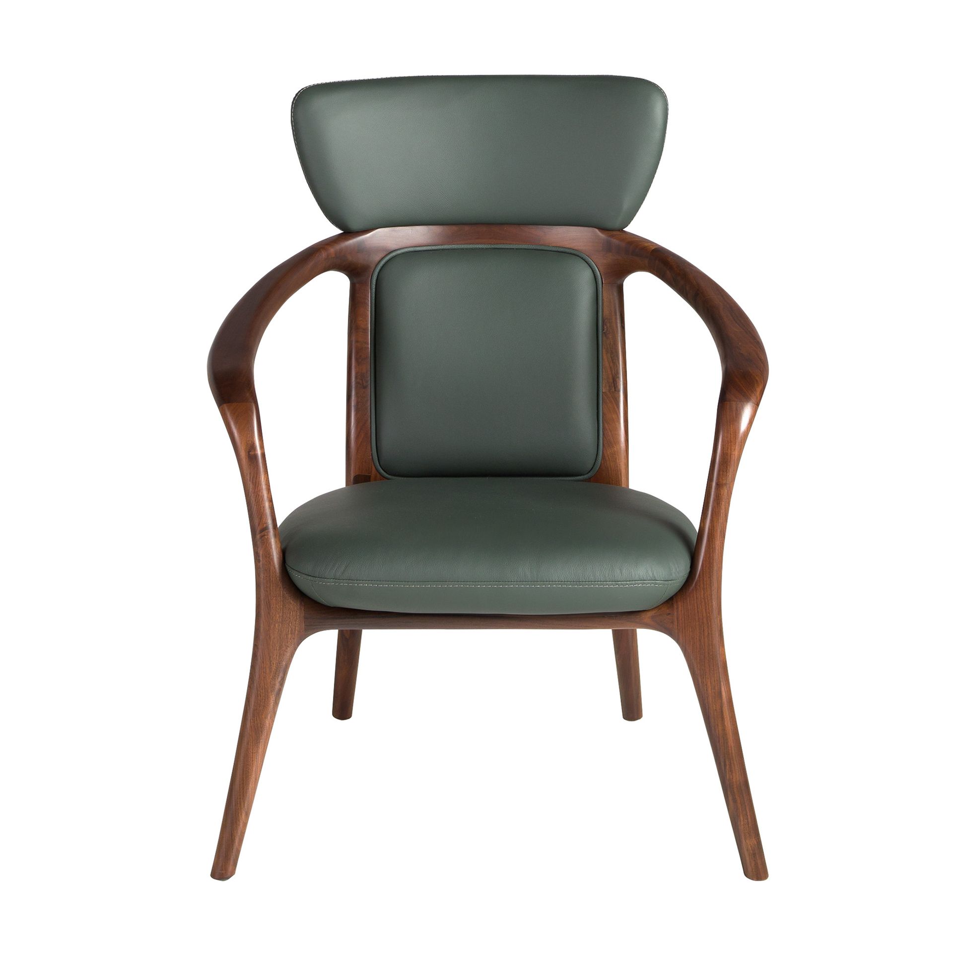 Dark green leatherette  armchair