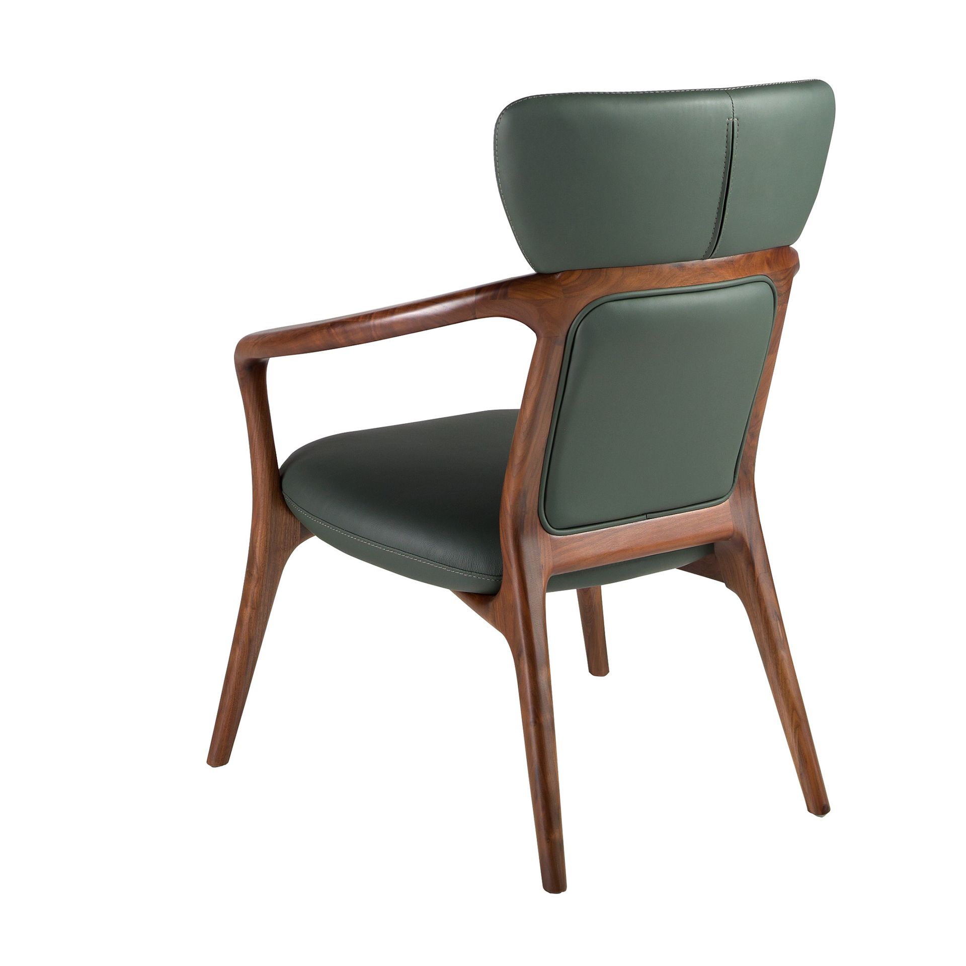Dark green leatherette  armchair
