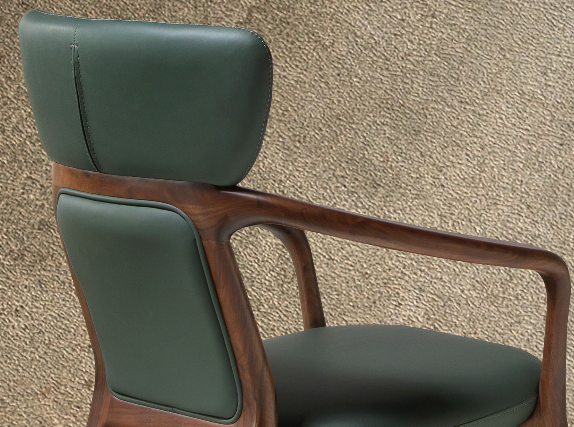 Dark green leatherette  armchair