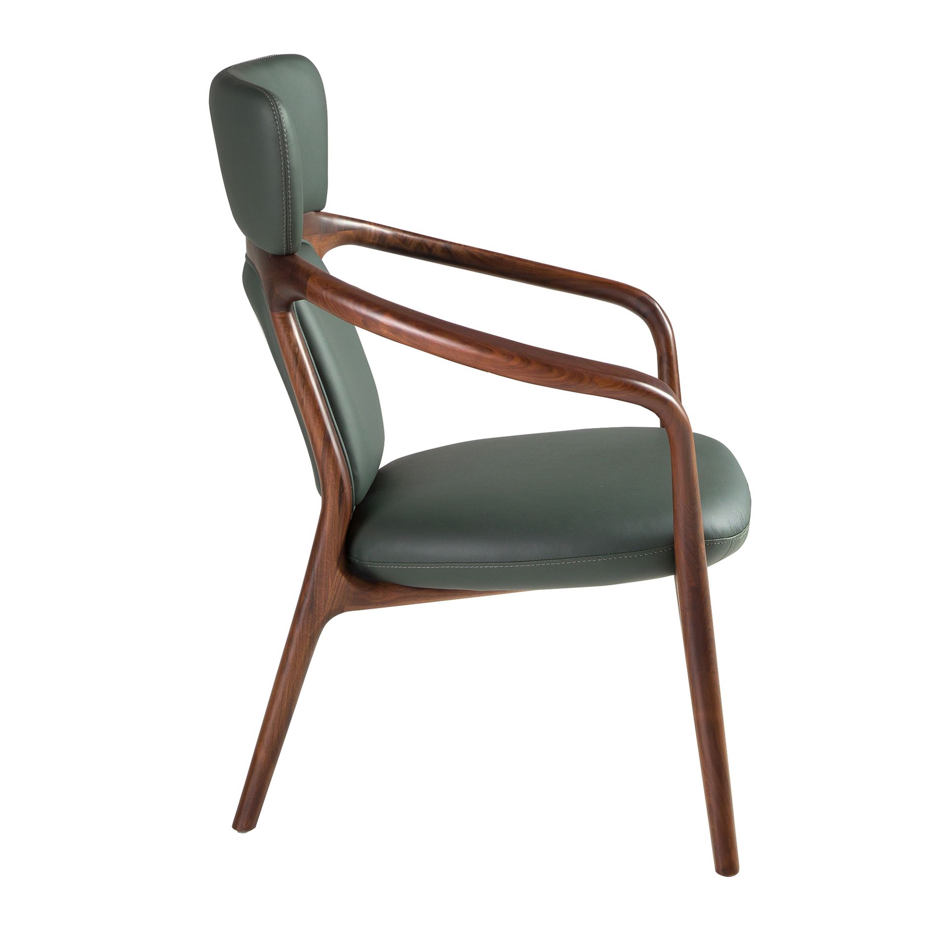 Dark green leatherette  armchair