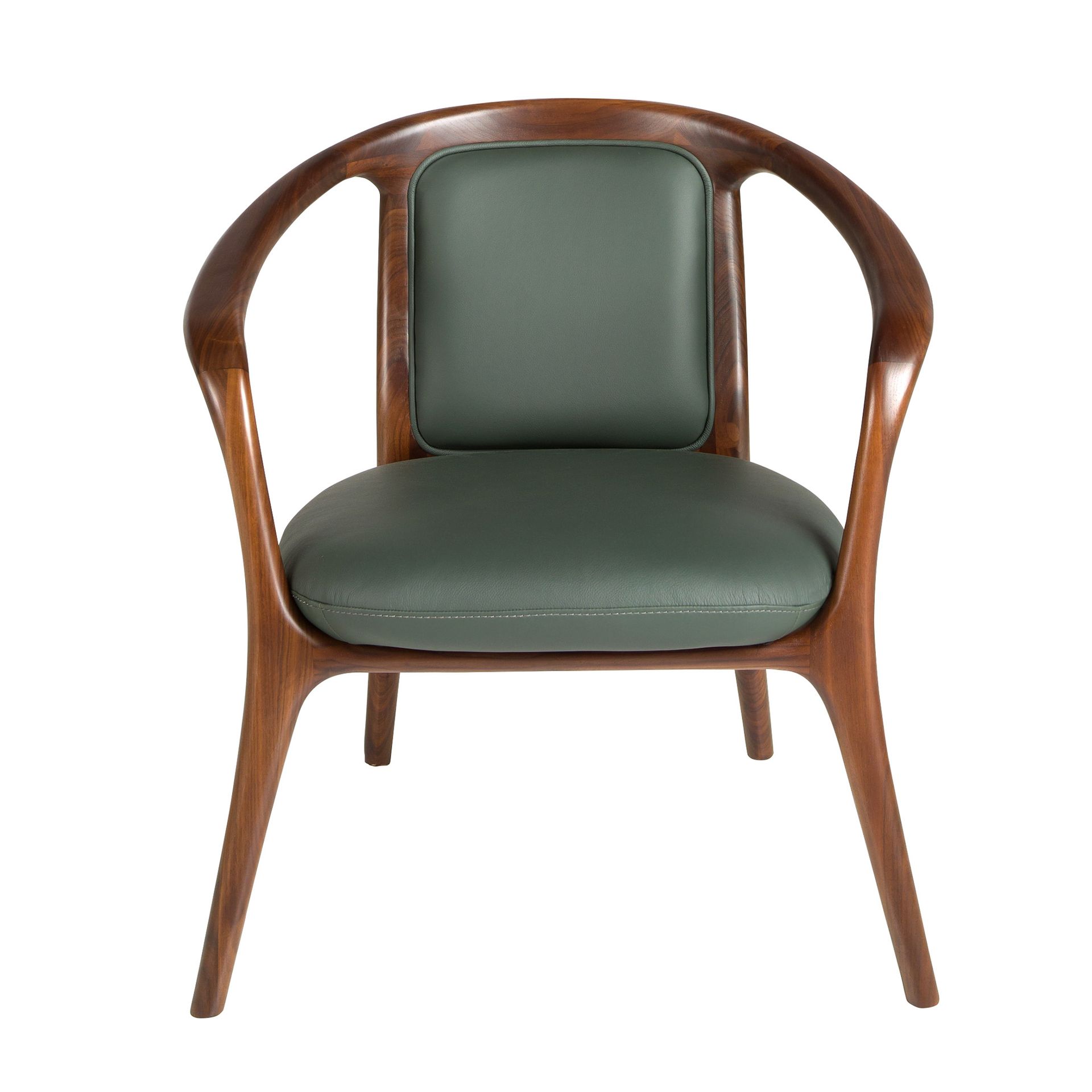 Dark green leatherette  armchair