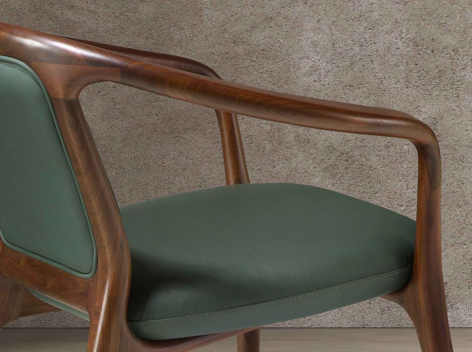 Dark green leatherette  armchair