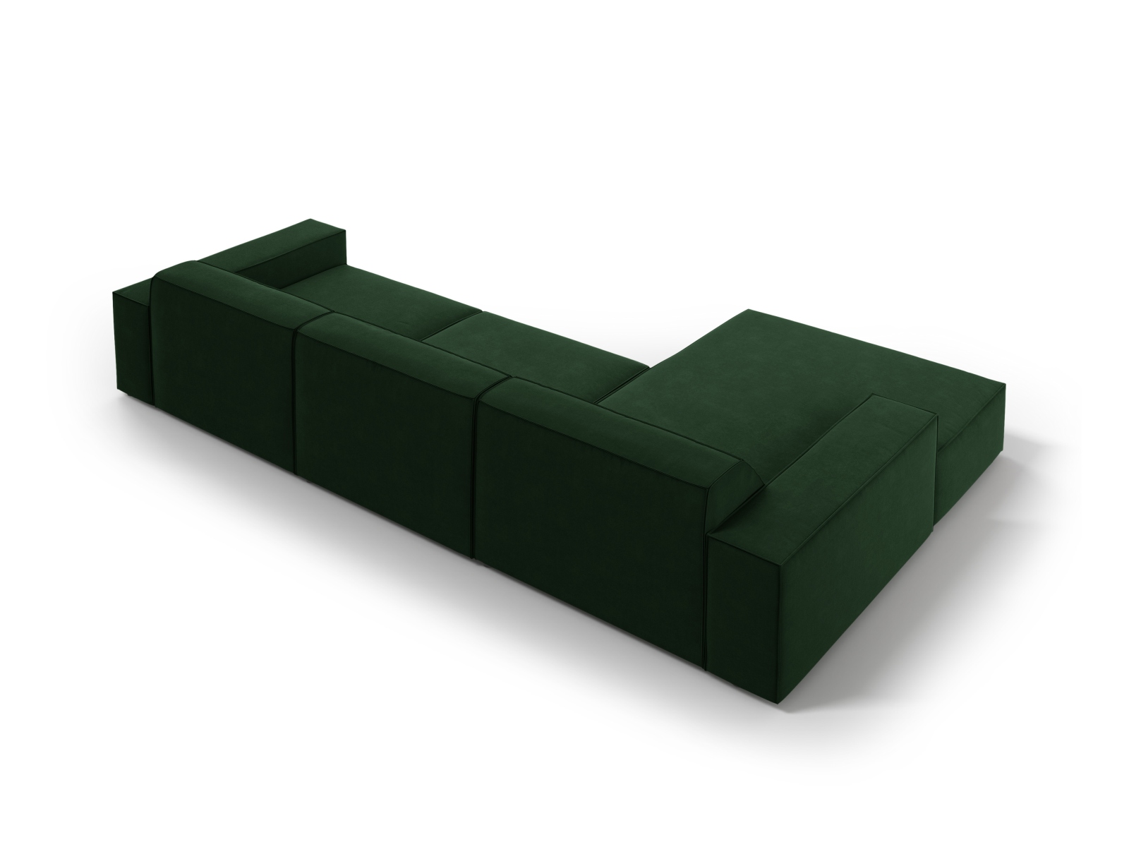 Velvet Modular Left Corner Sofa, "Jodie", 4 Seats, 284x162x77