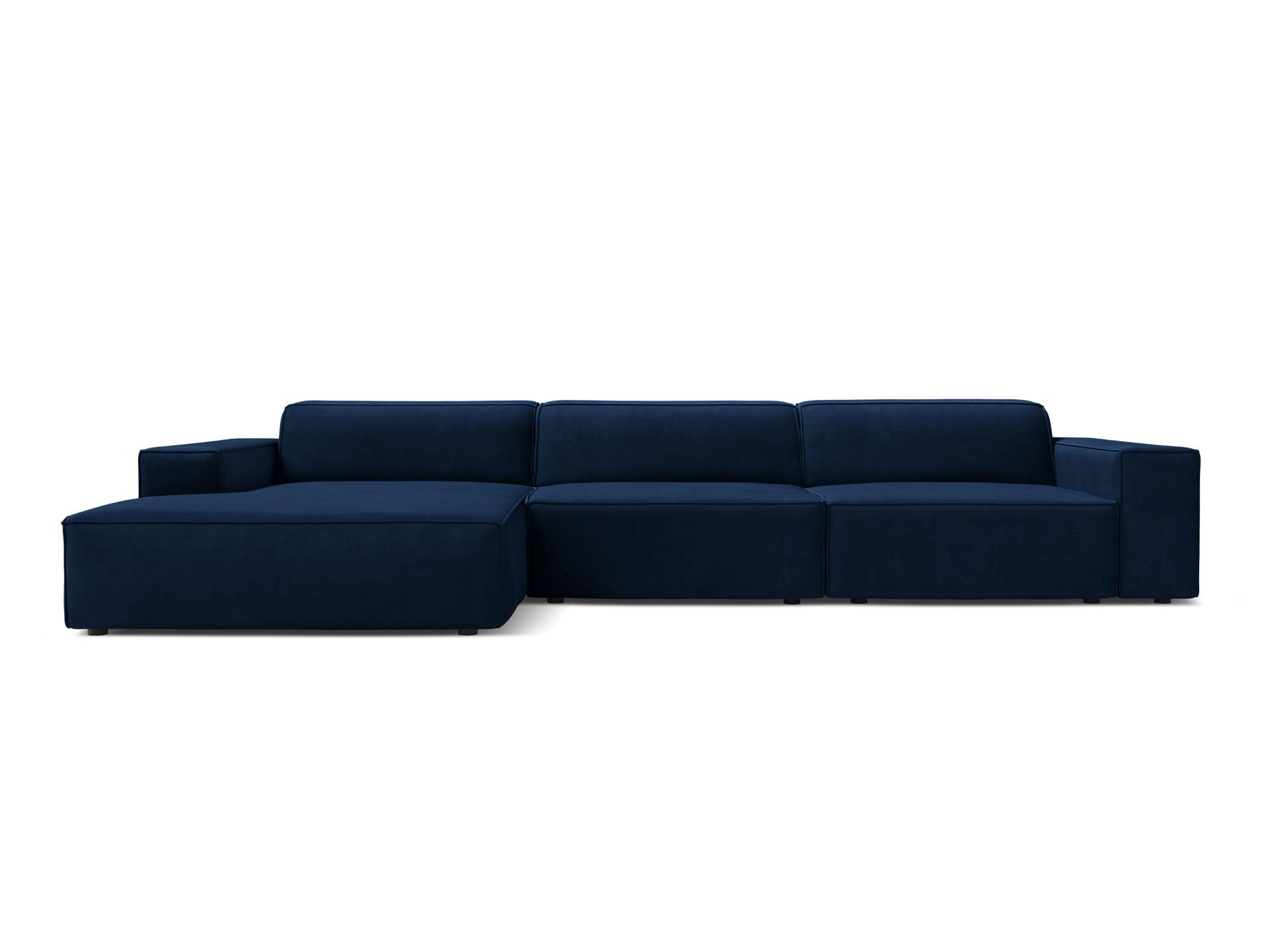 Velvet Modular Left Corner Sofa, "Jodie", 4 Seats, 284x162x77