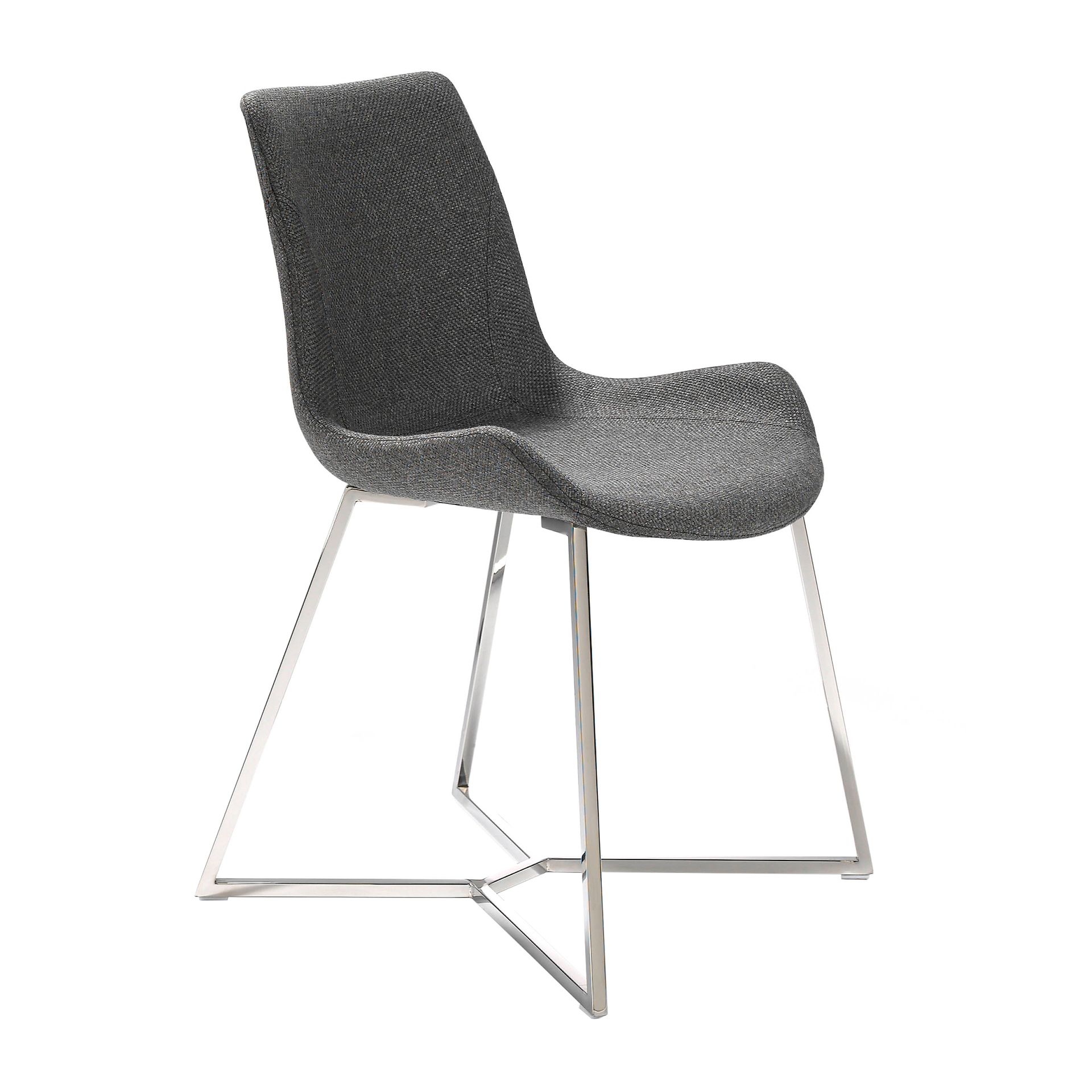 Dark grey fabric chair