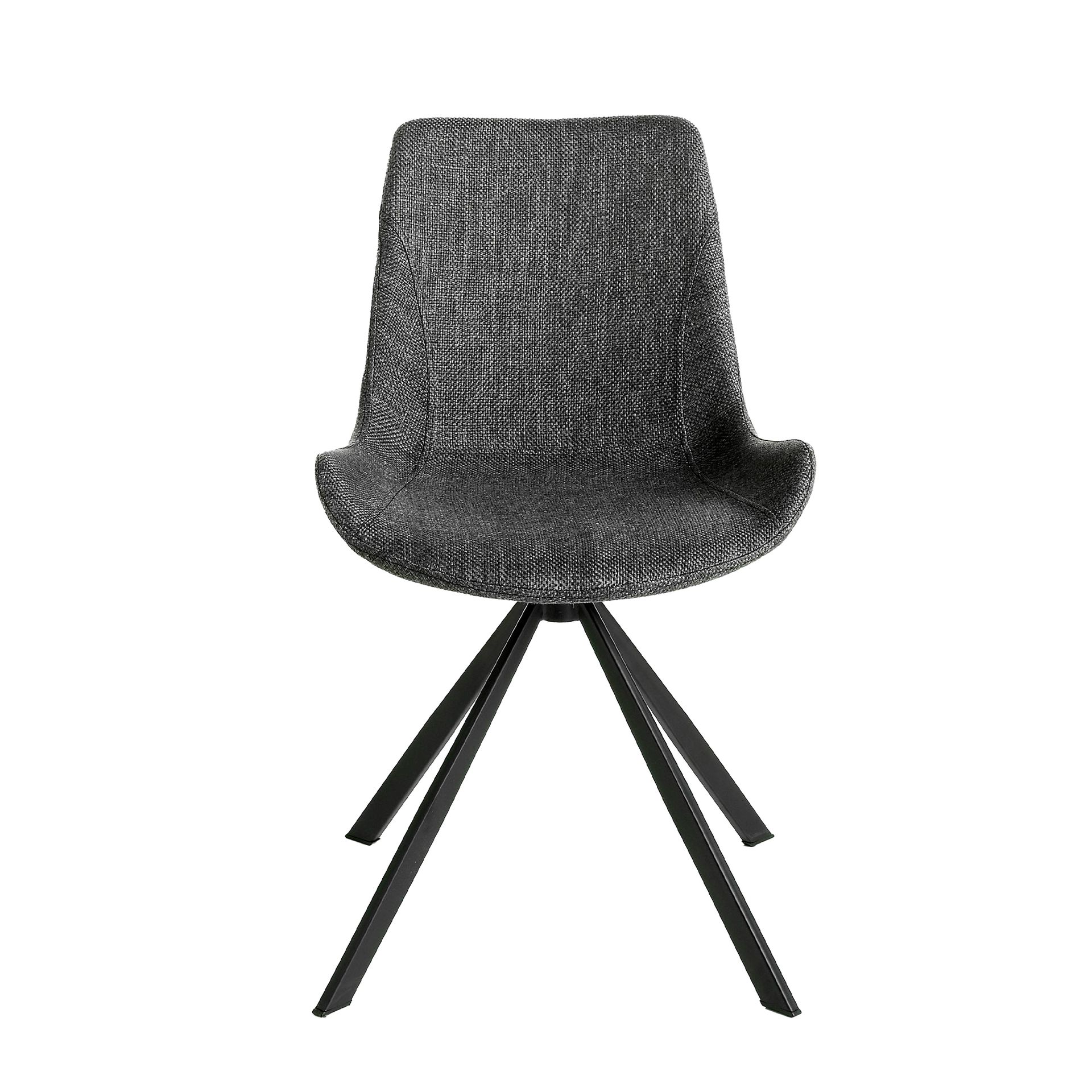 Dark grey fabric swivel chair