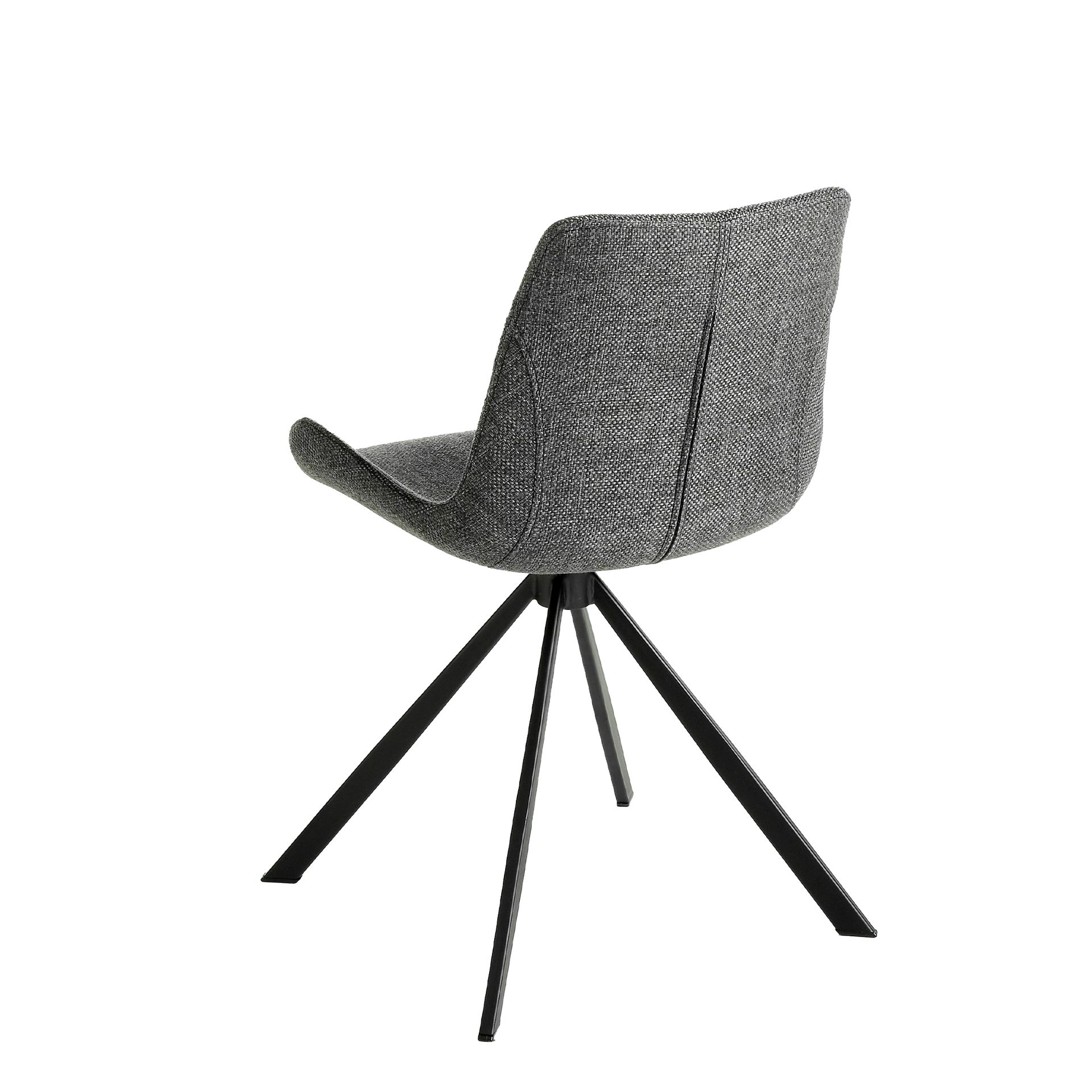 Dark grey fabric swivel chair