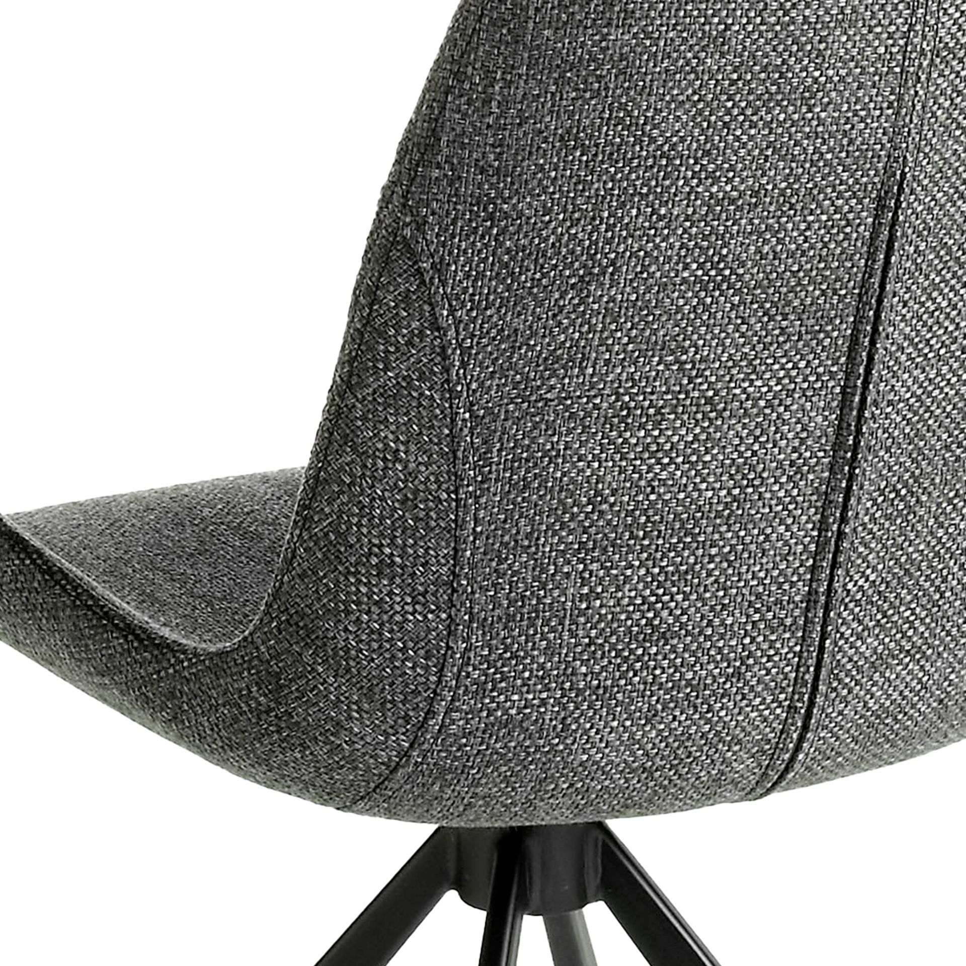 Dark grey fabric swivel chair