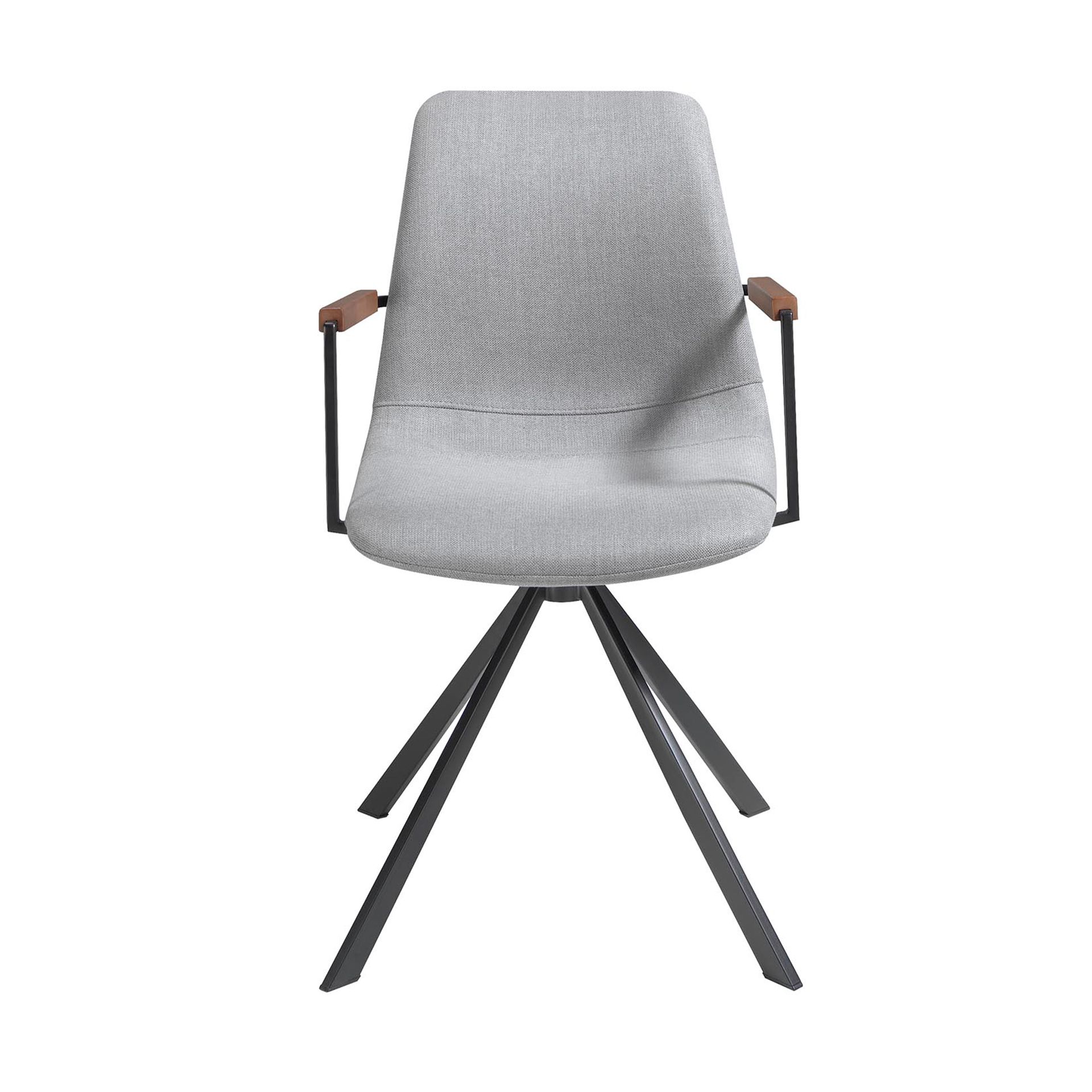 Dark grey fabric swivel chair