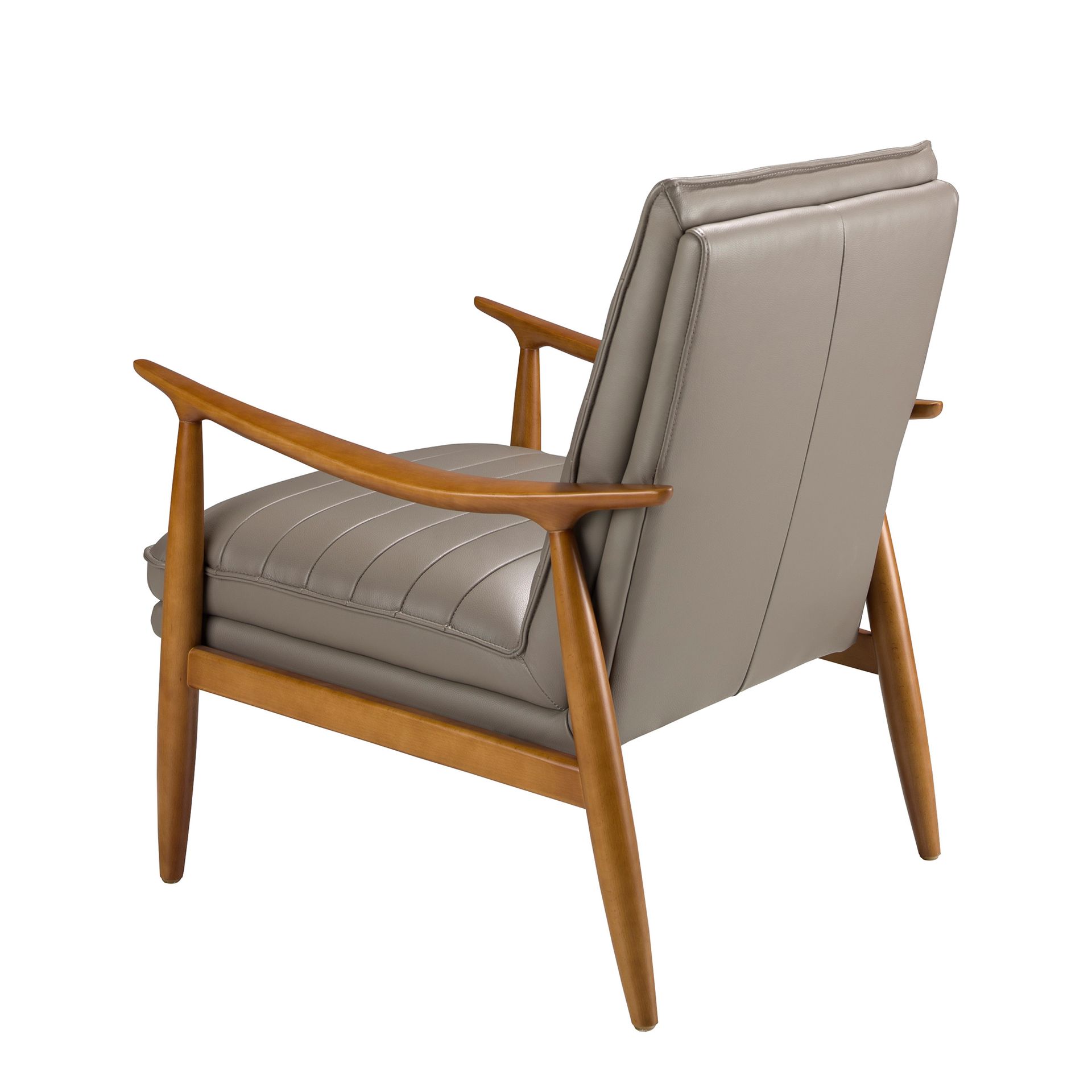 Dark grey leather armchair