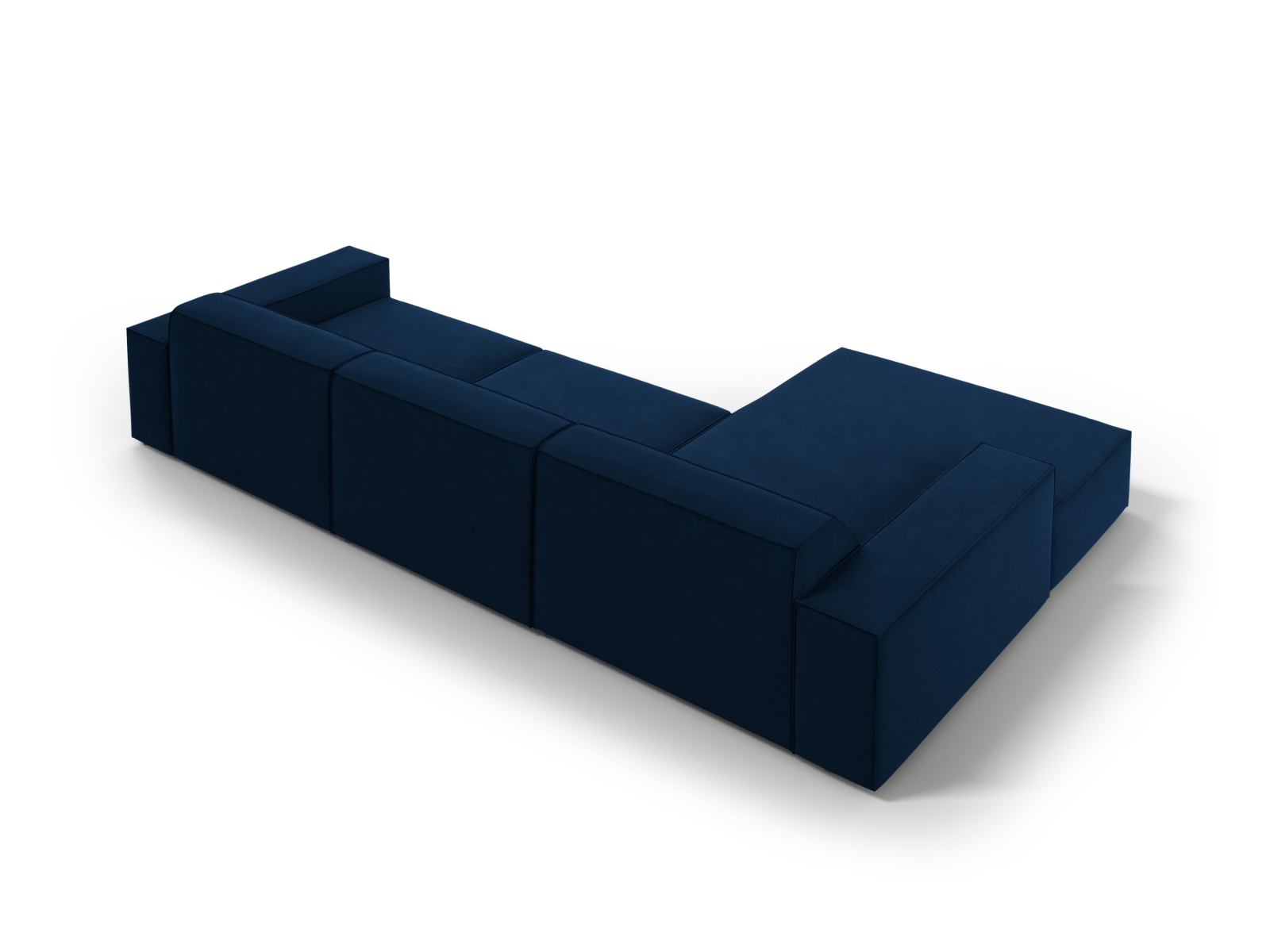 Velvet Modular Left Corner Sofa, "Jodie", 4 Seats, 284x162x77