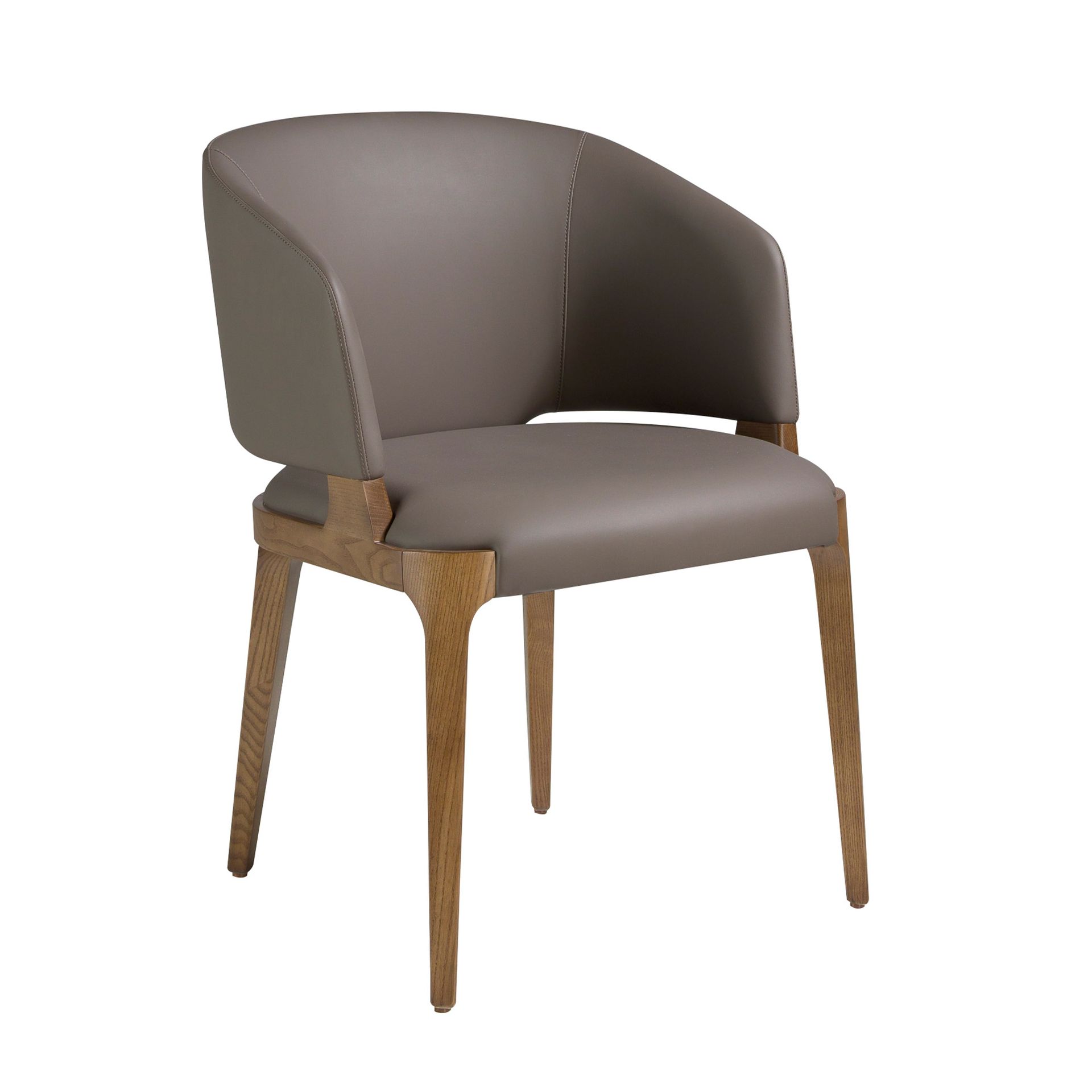 Dark mink leatherette chair