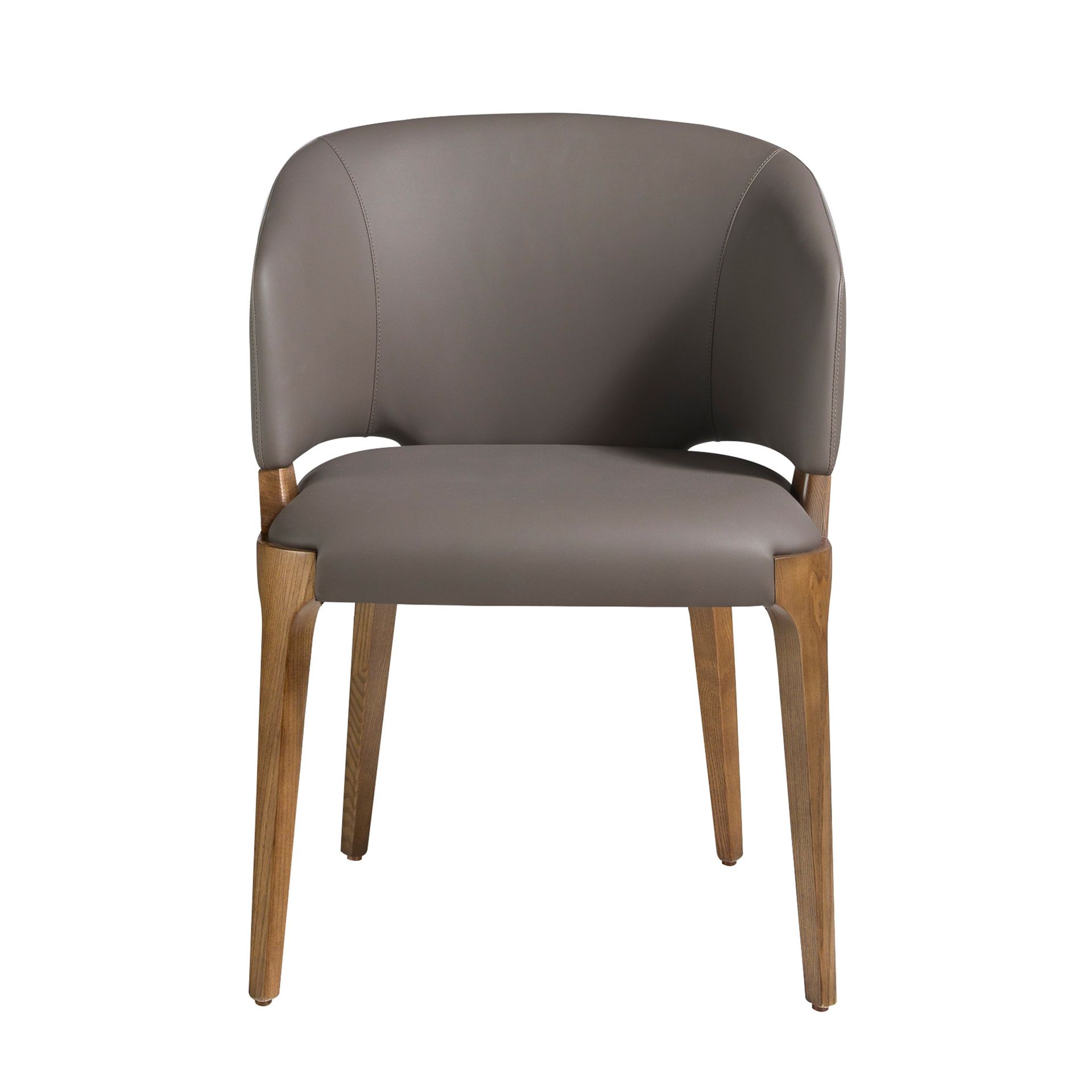 Dark mink leatherette chair