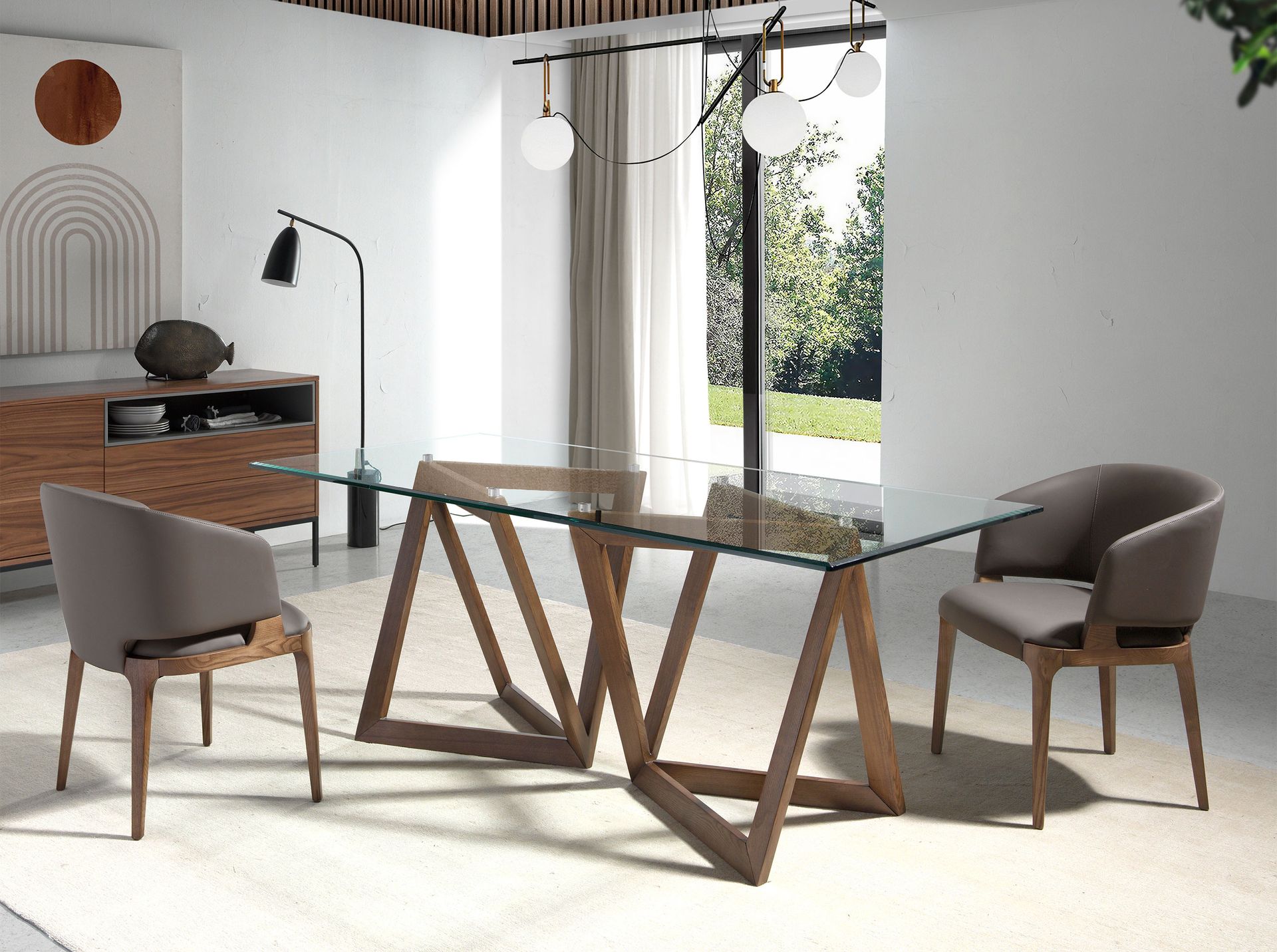 Dark mink leatherette chair
